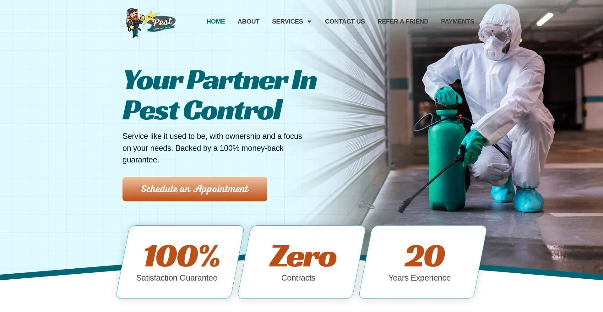 Website screenshot of Pestcooperative.com