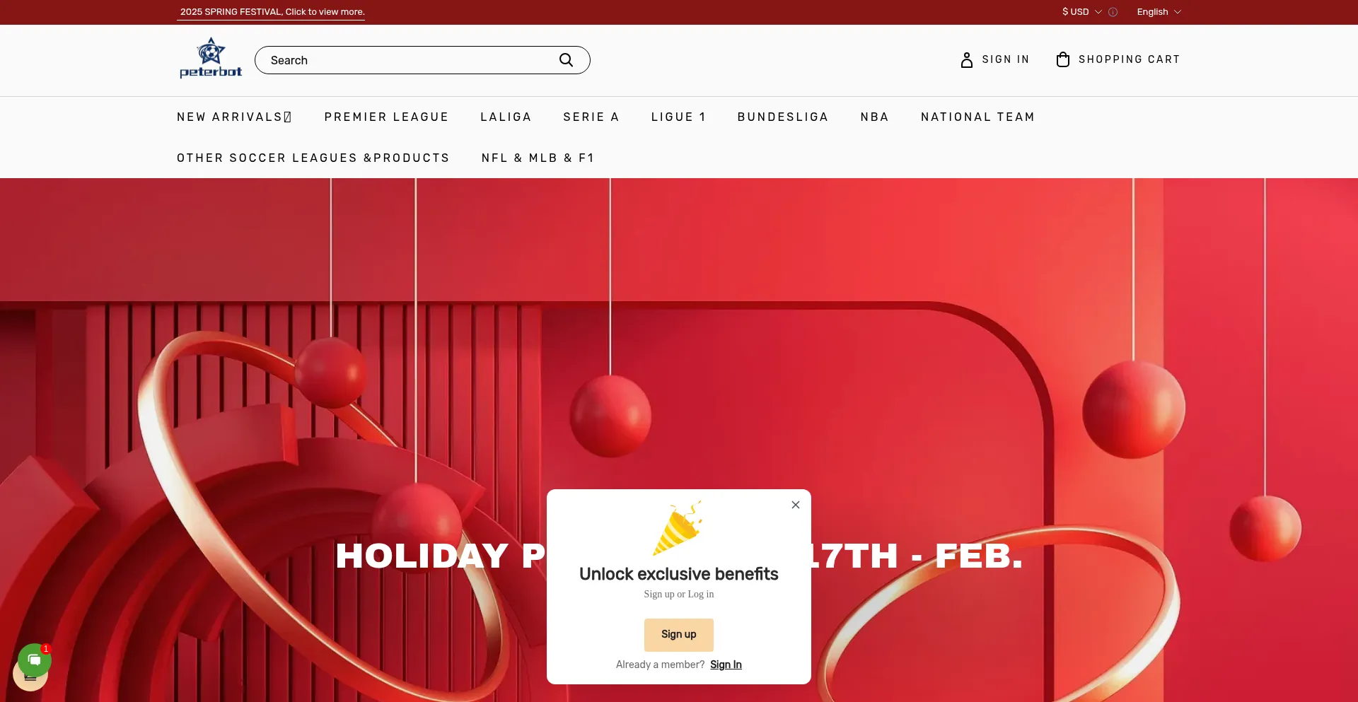 Website screenshot of Peterbot.shop