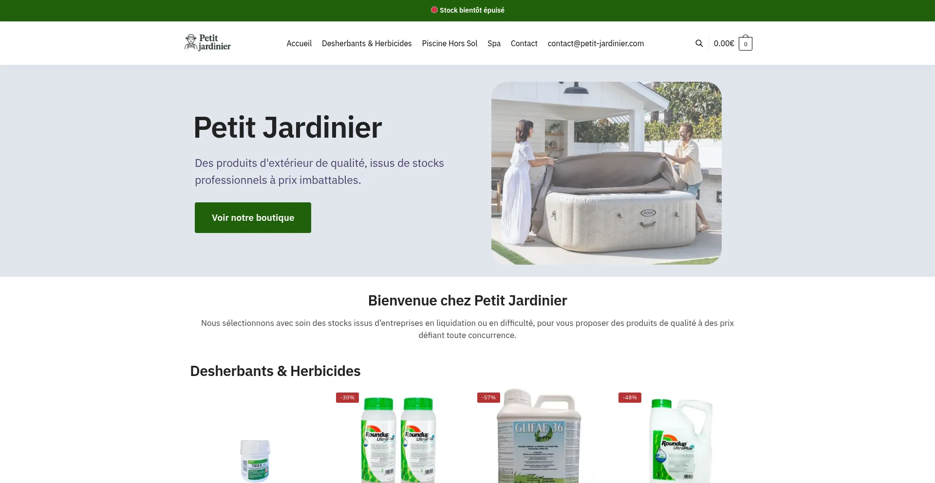 Website screenshot of Petit-jardinier.com