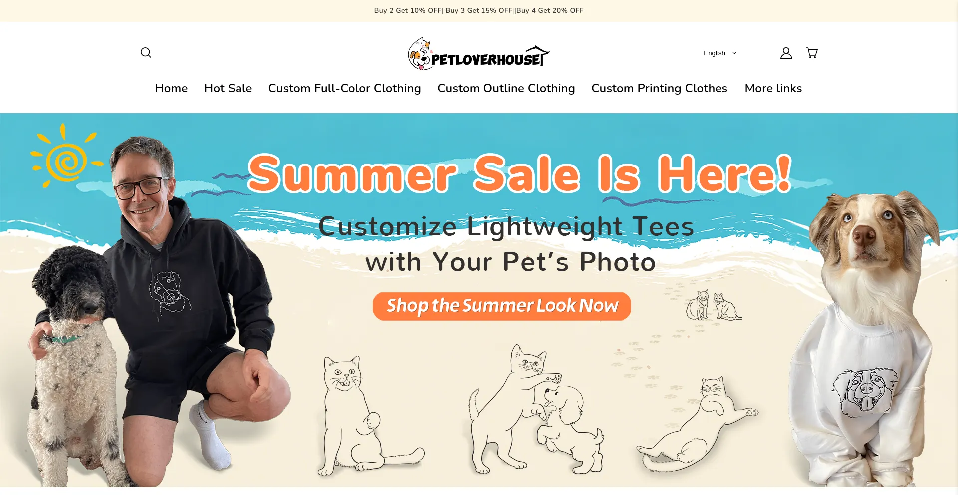 Website screenshot of Petloverhouse.com
