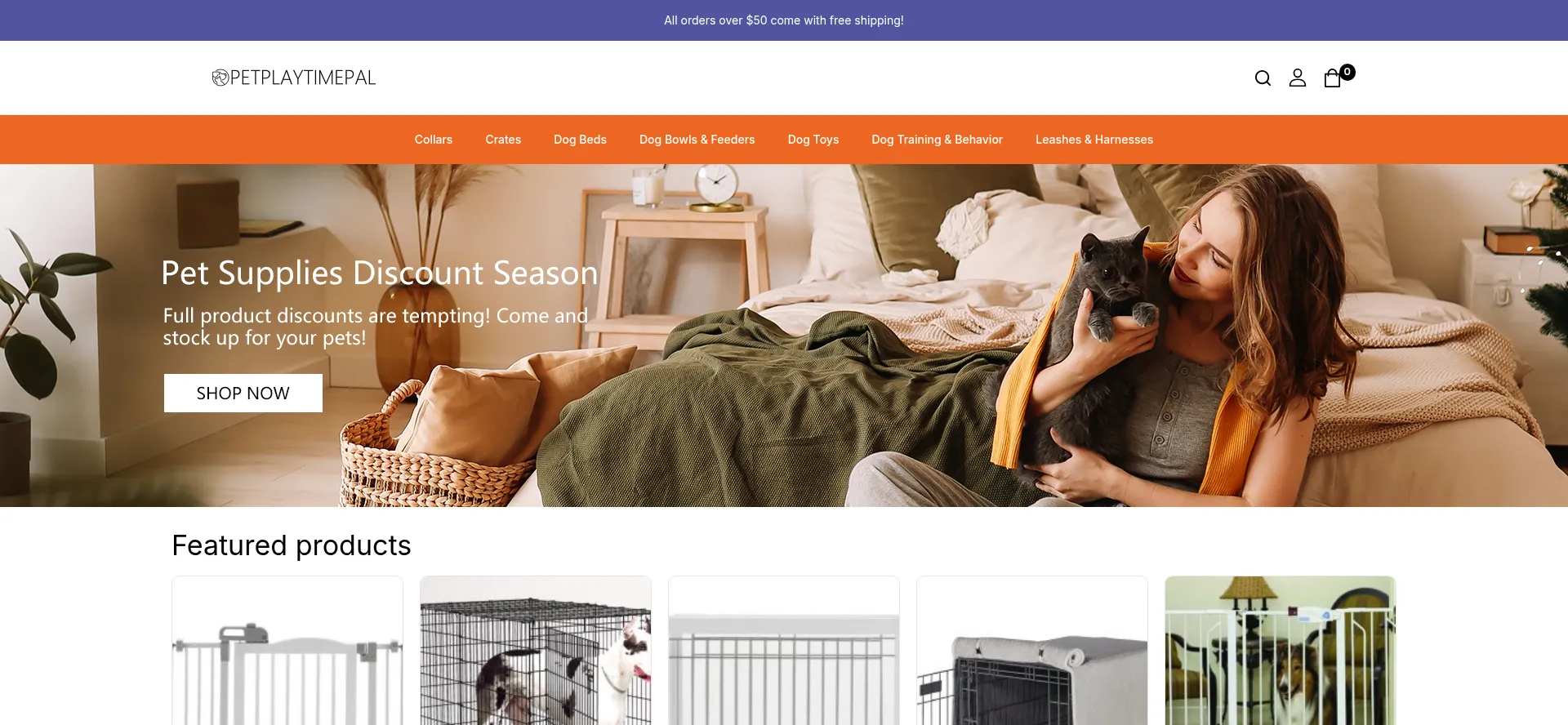 Website screenshot of Petplaytimepal.com