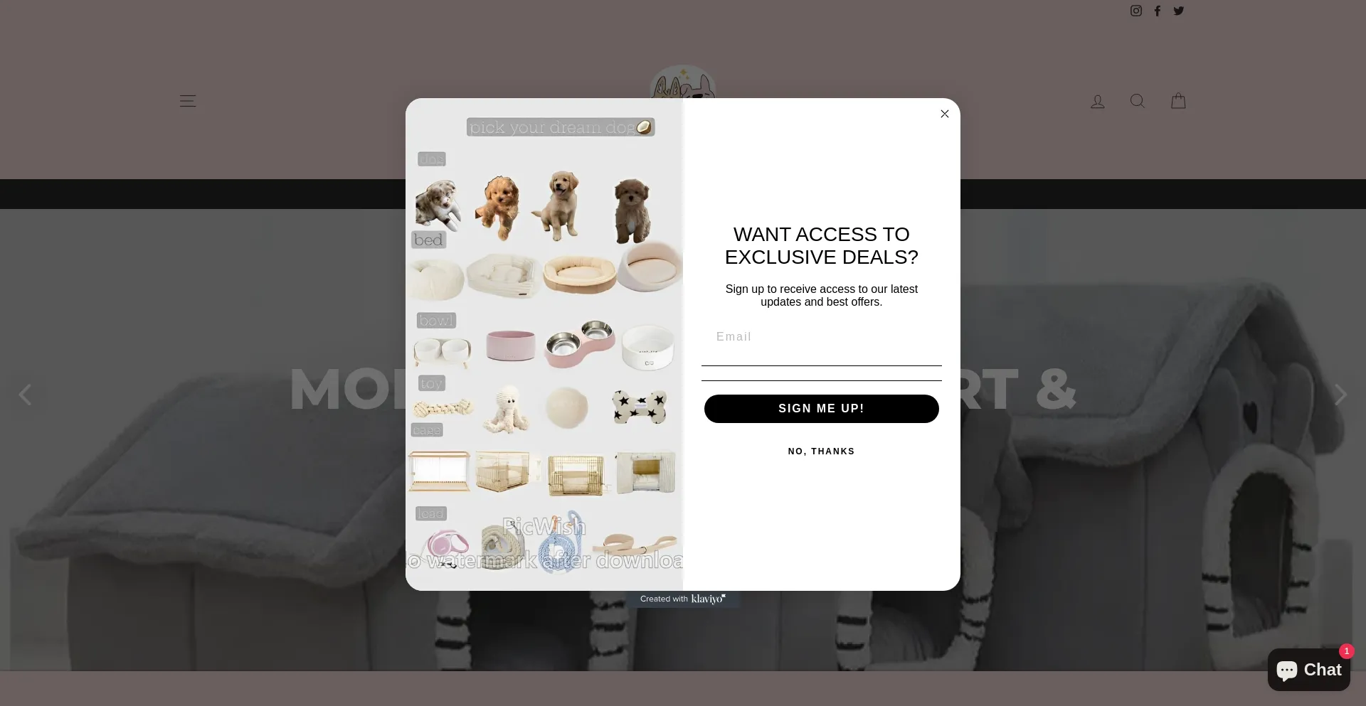 Website screenshot of Petzypal.com