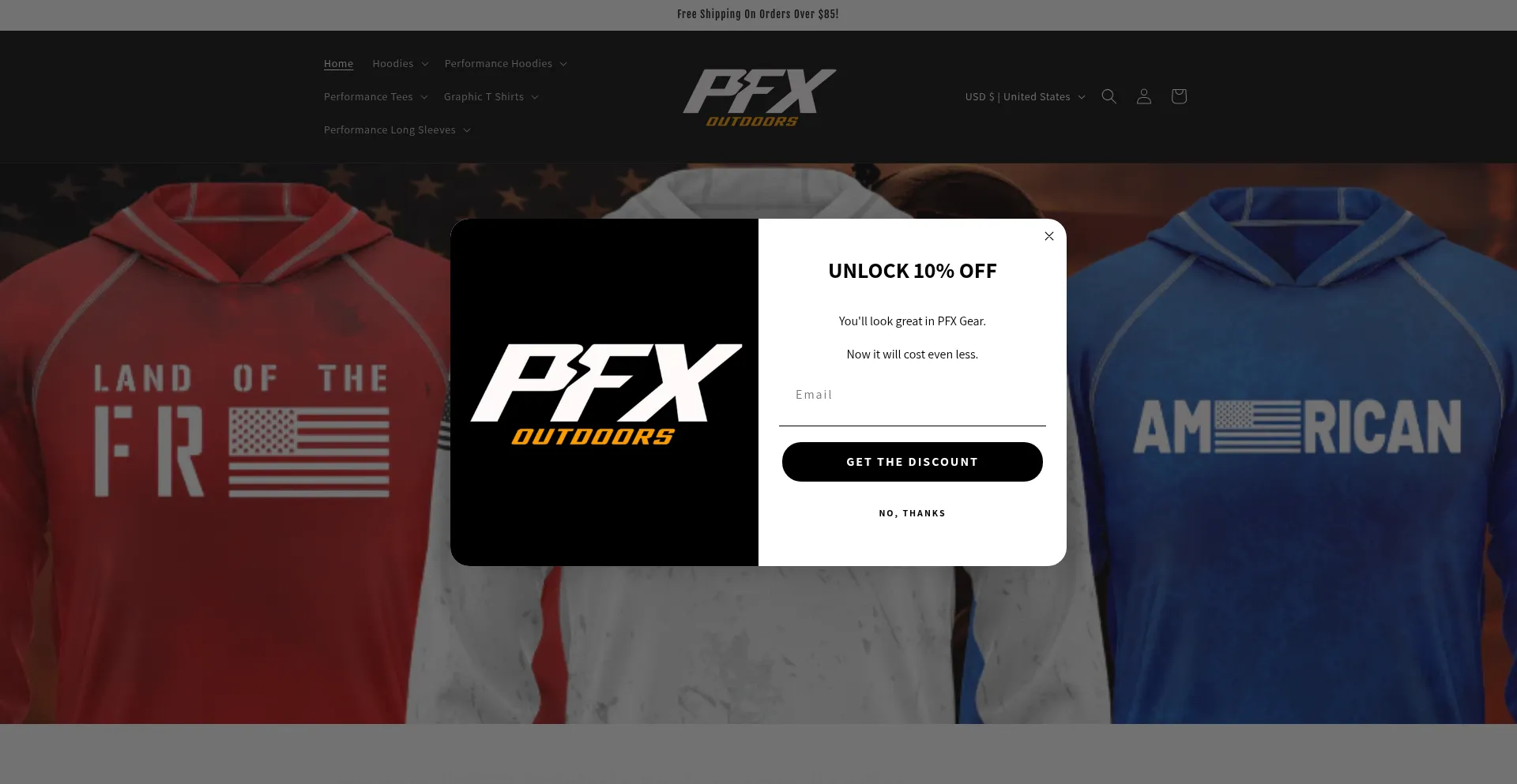 Pfxoutdoors.com Screenshot