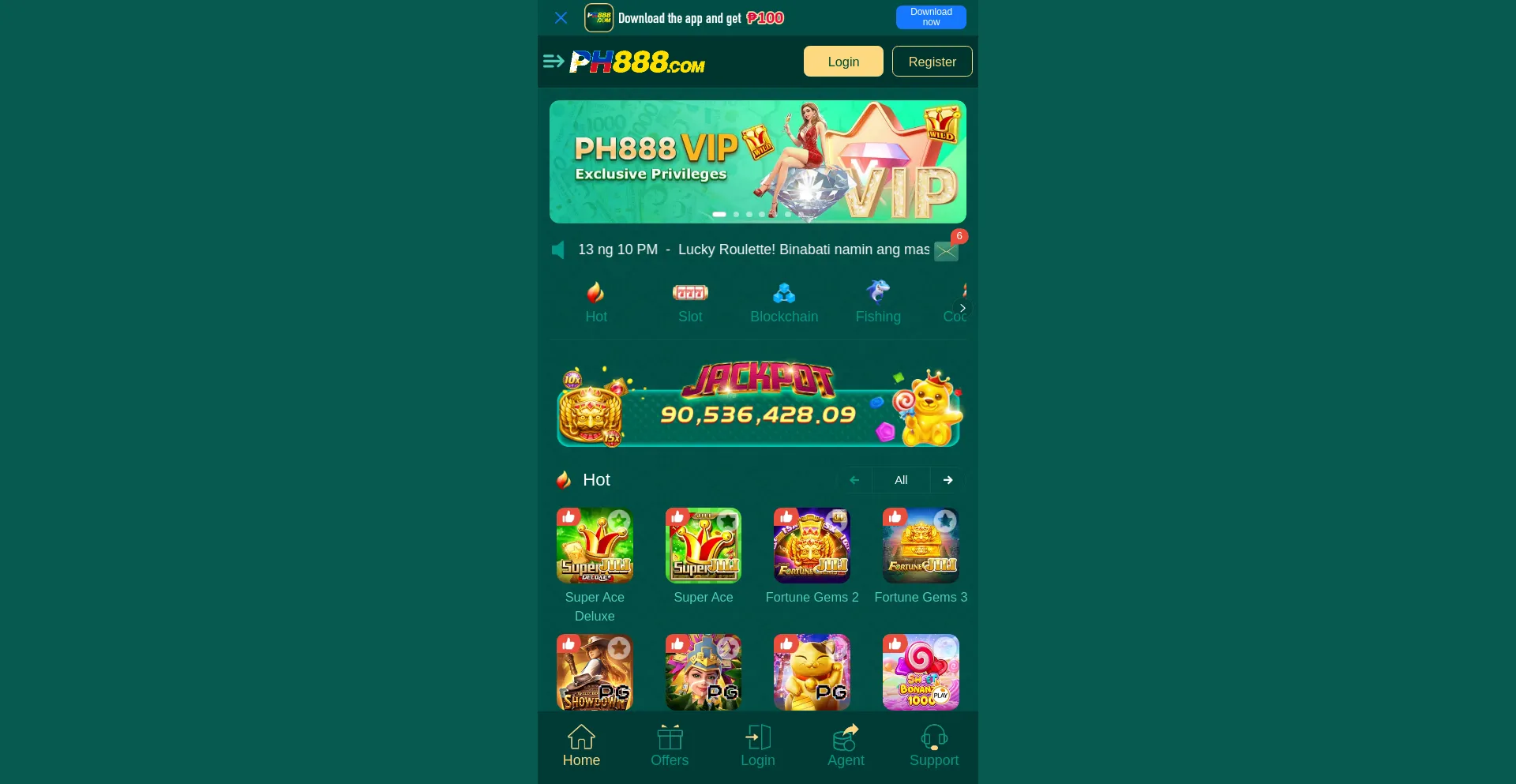 Website screenshot of Ph888pp.com