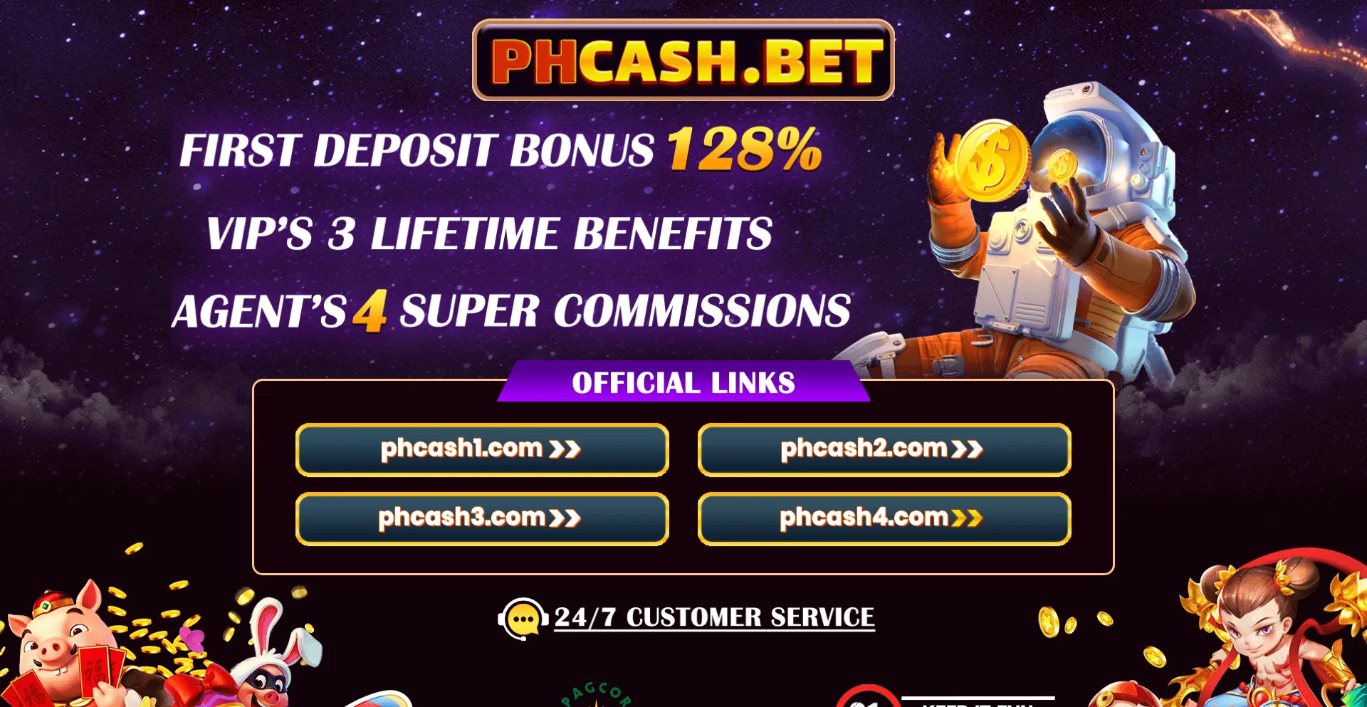 Website screenshot of Phcash.com