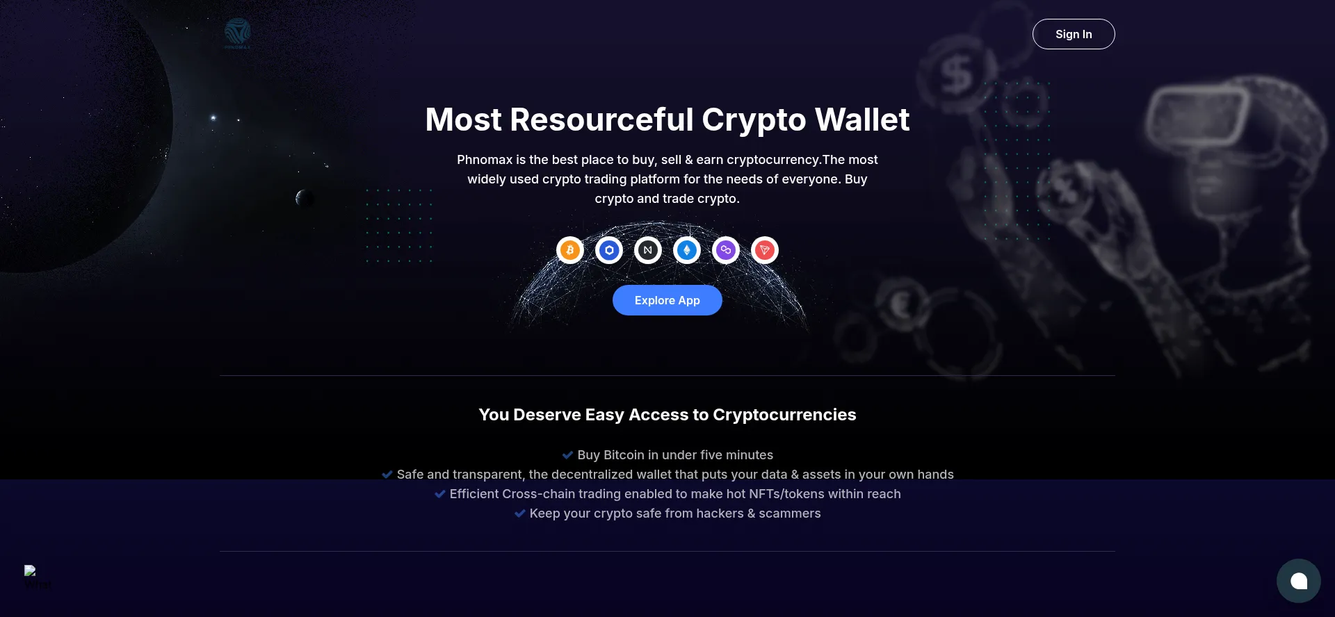 Website screenshot of Phnomax.com