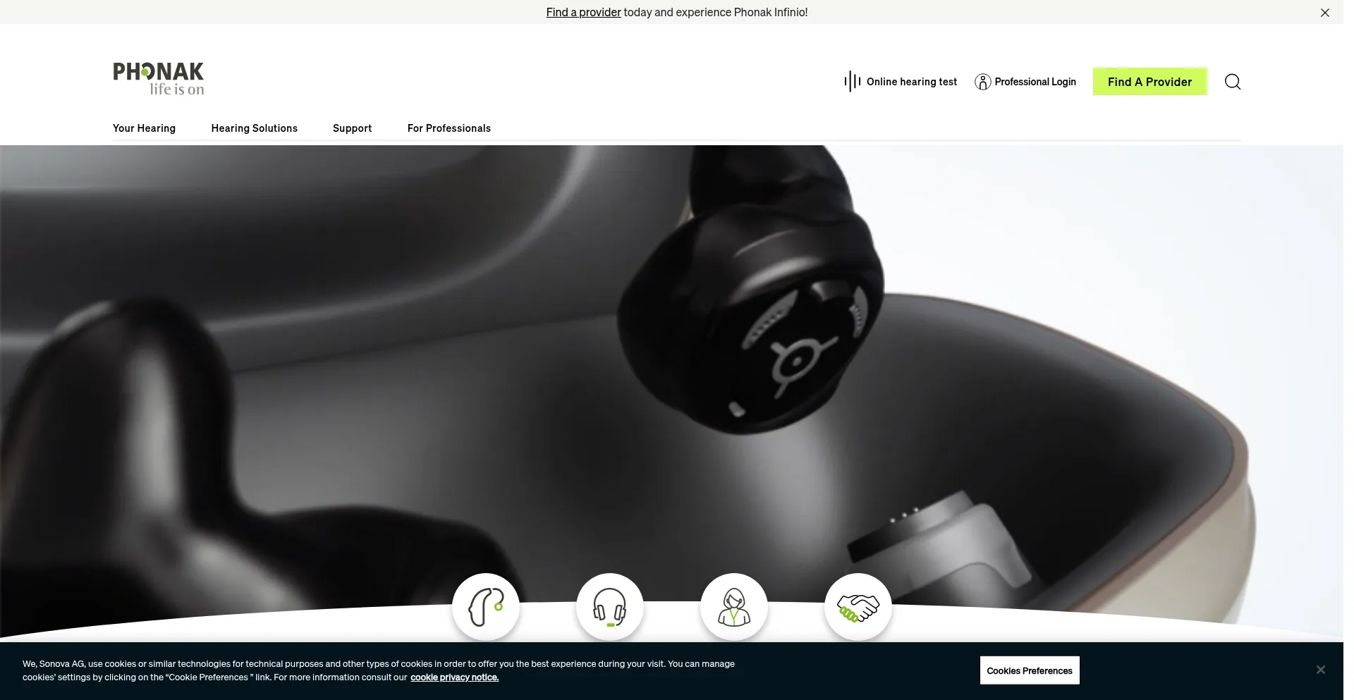 Phonak.com Screenshot