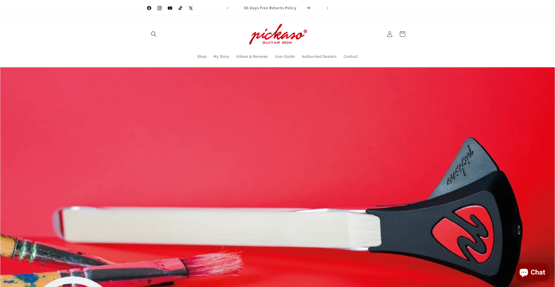 Website screenshot of Pickasobow.com