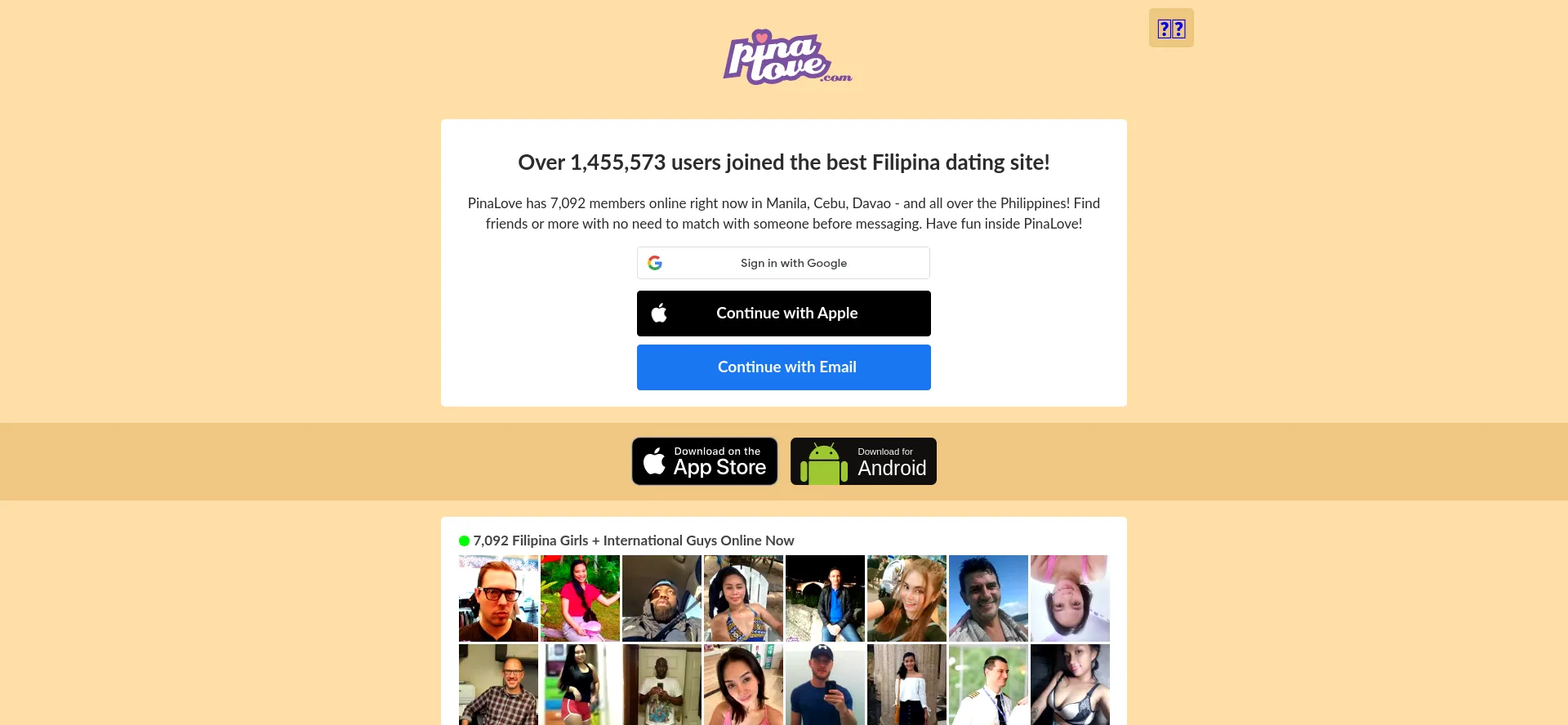 Pinalove.com Screenshot
