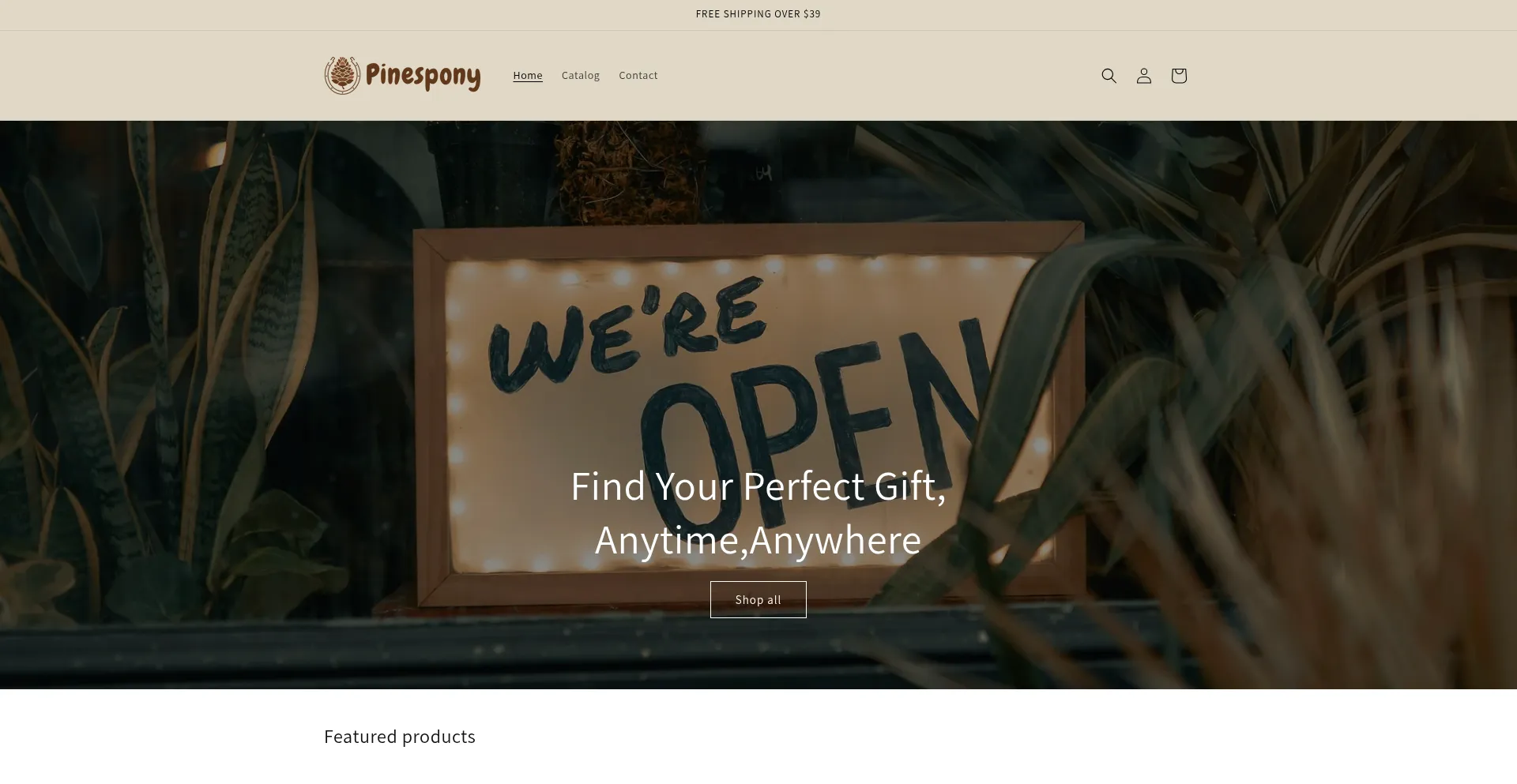 Website screenshot of Pinespony.com