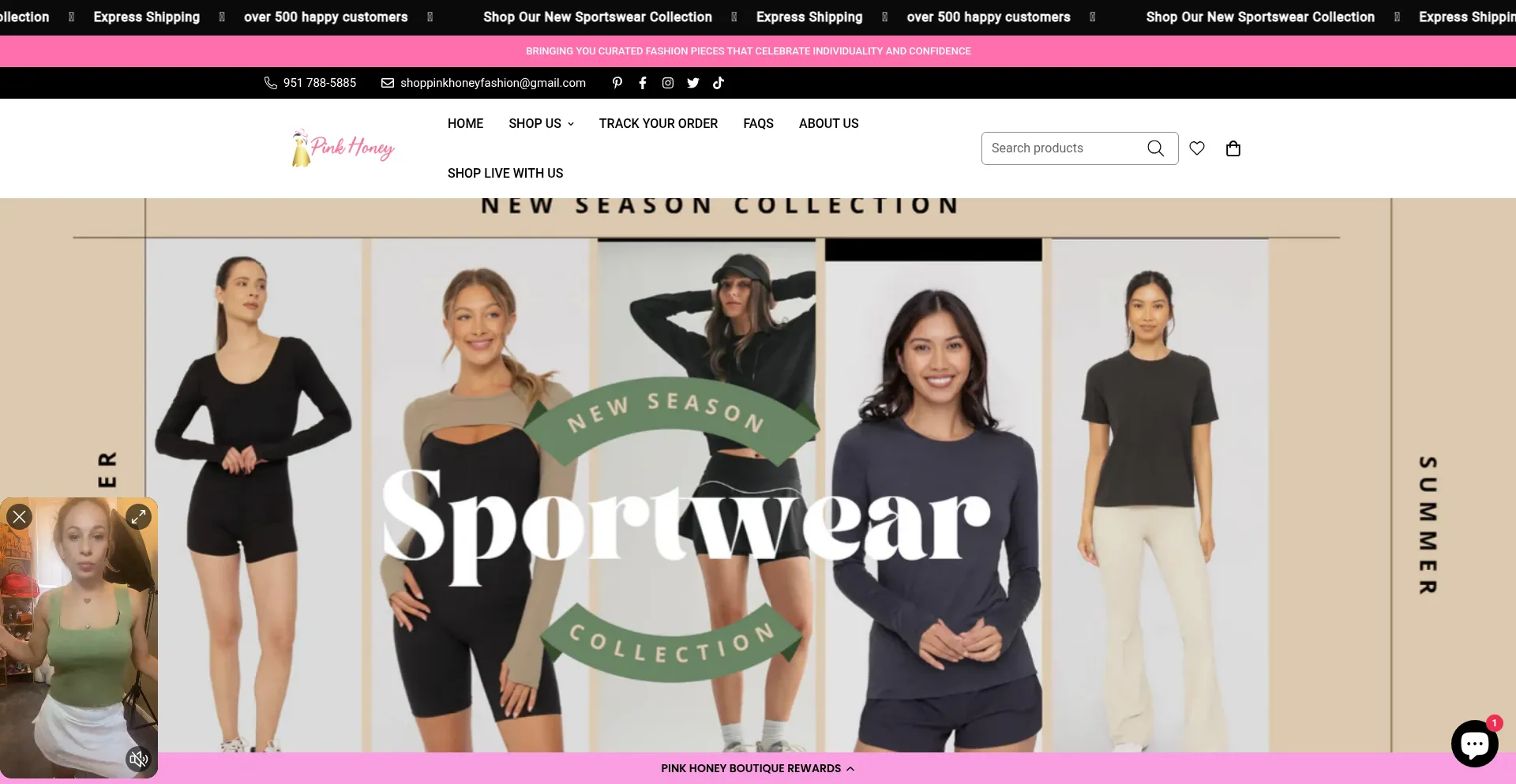 Pinkhoneyboutique.com Screenshot