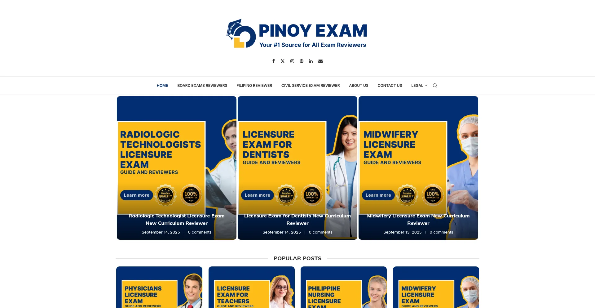 Pinoyexam.com Screenshot