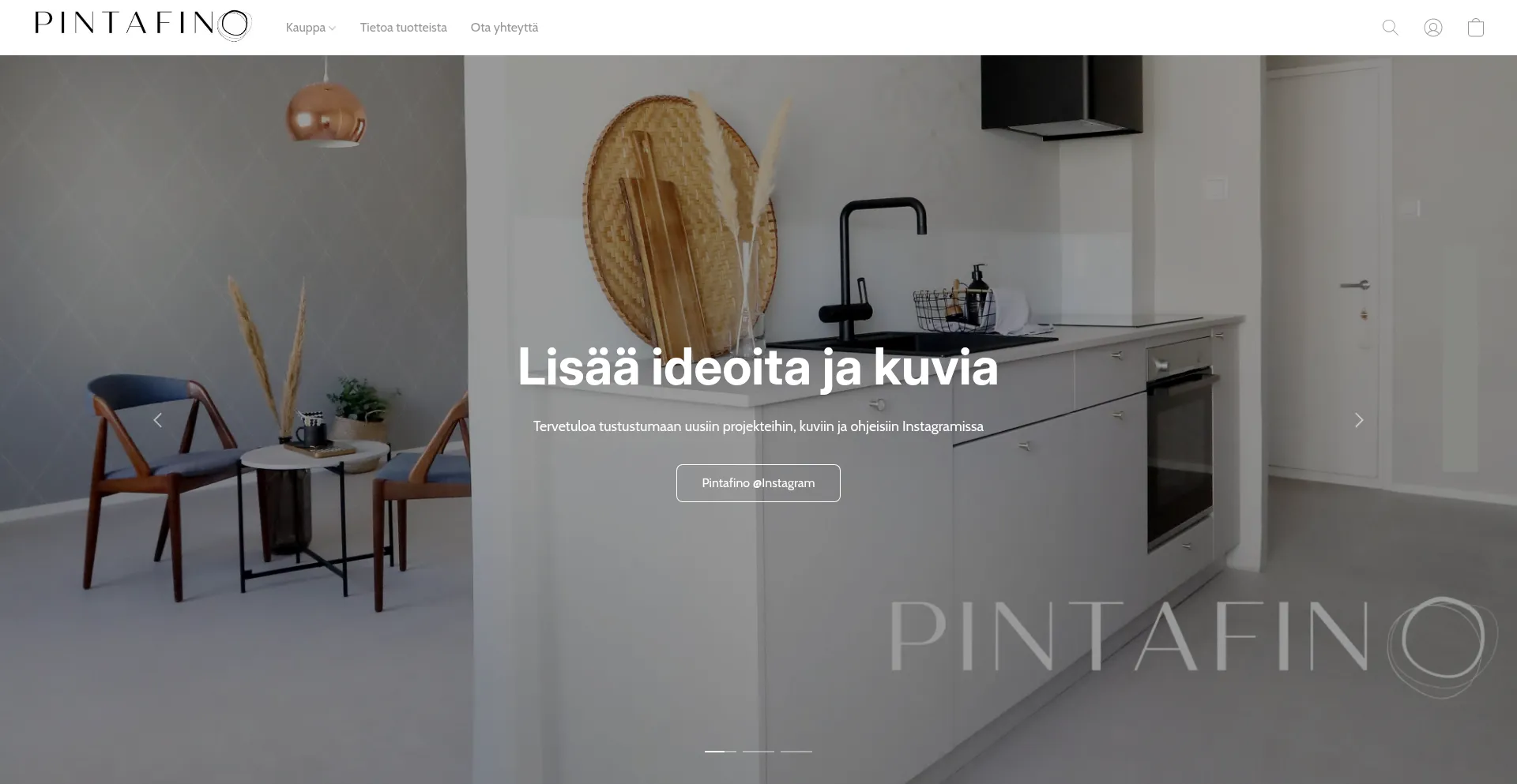 Website screenshot of Pintafino.shop