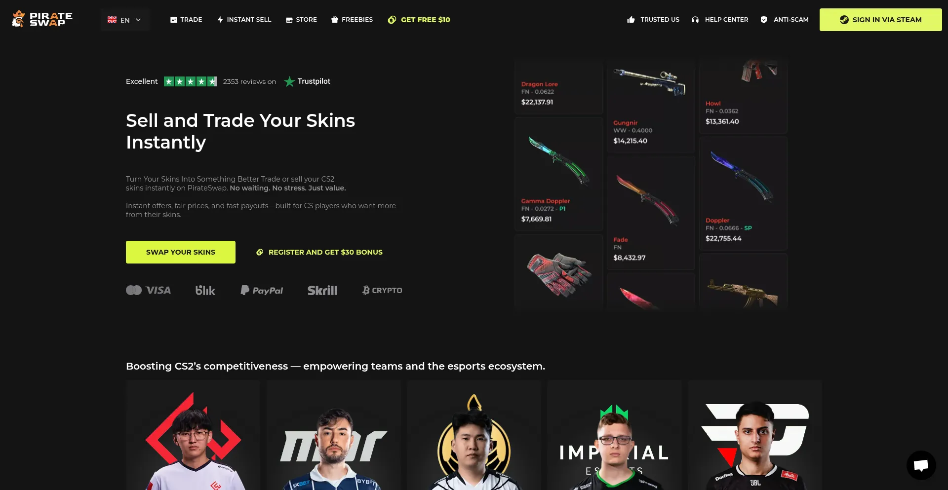 Pirateswap.com Screenshot