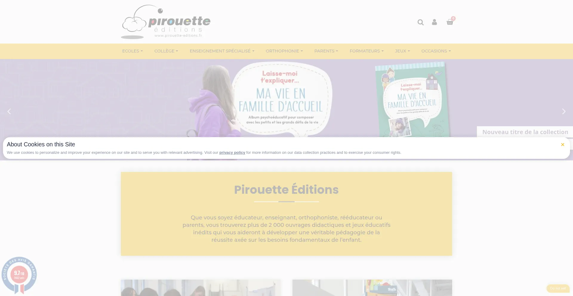 Pirouette-editions.fr Screenshot