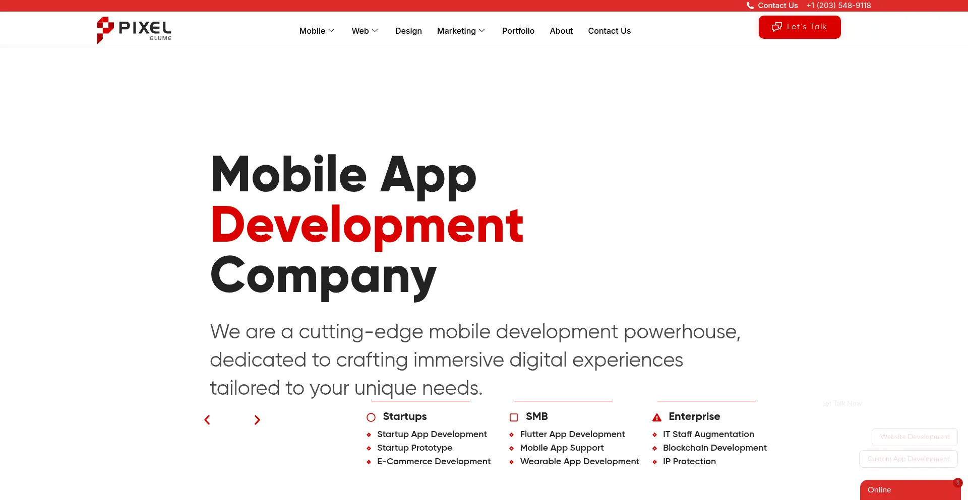 Website screenshot of Pixelglume.com