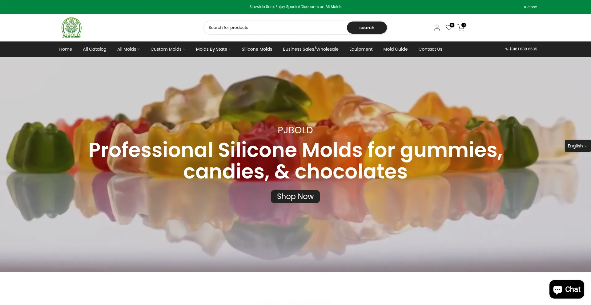Website screenshot of Pjbold.com