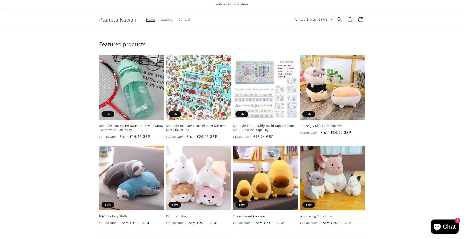 Website screenshot of Planetakawaii.com