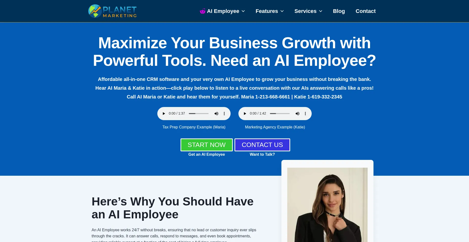 Website screenshot of Planetmarketing.com