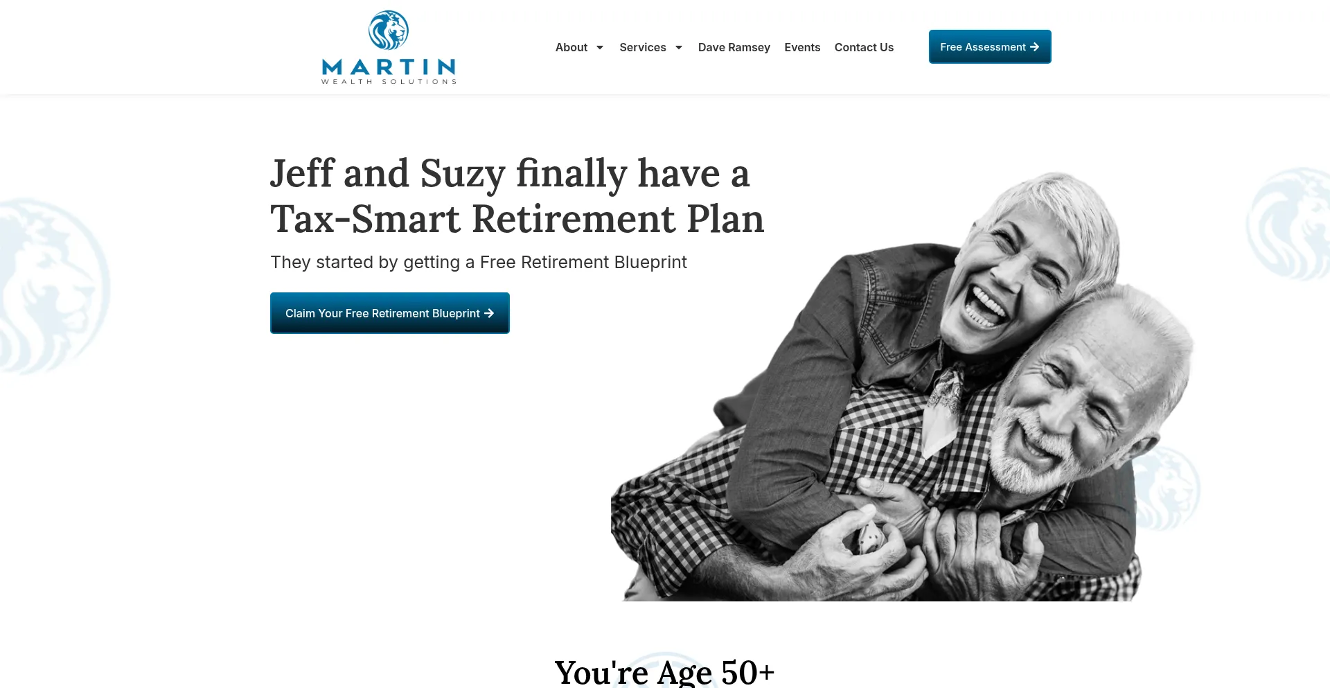 Website screenshot of Planwellretirehappy.com