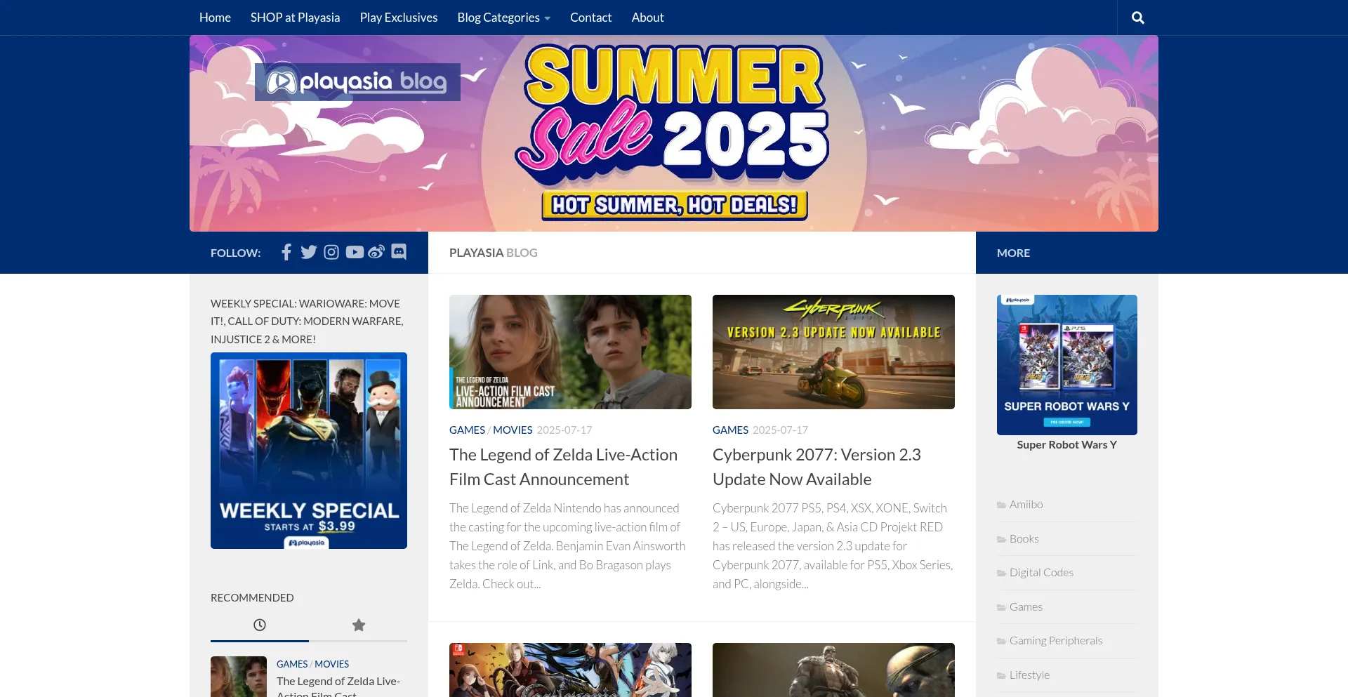 Website screenshot of Play.asia