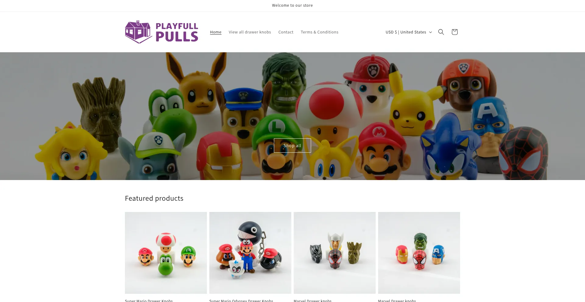 Website screenshot of Playfullpulls.com