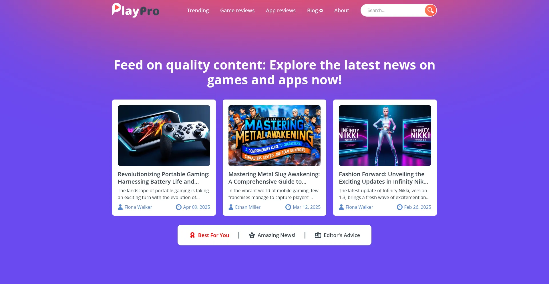 Website screenshot of Playspro.net