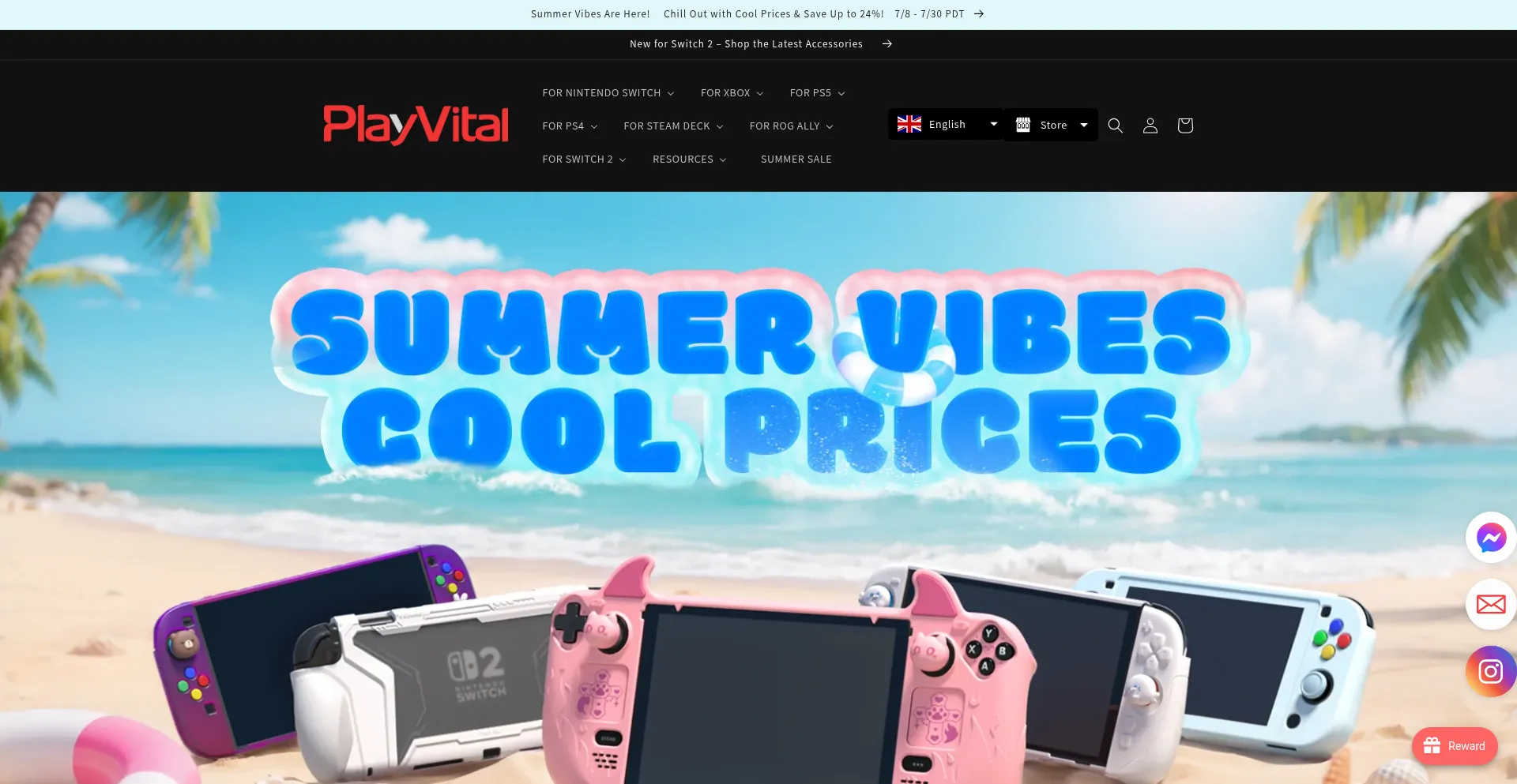 Website screenshot of Playvital.com