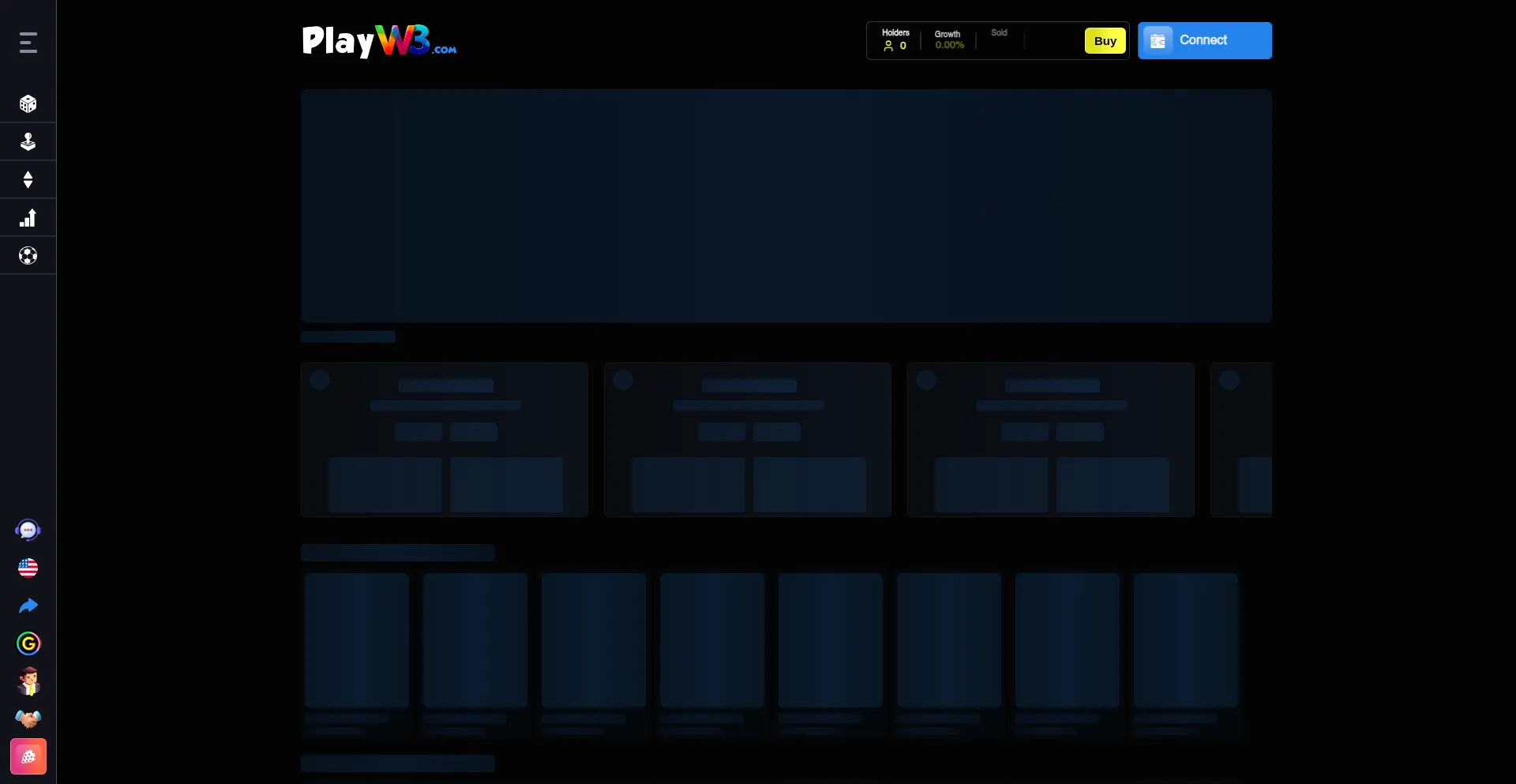 Website screenshot of Playw3.com