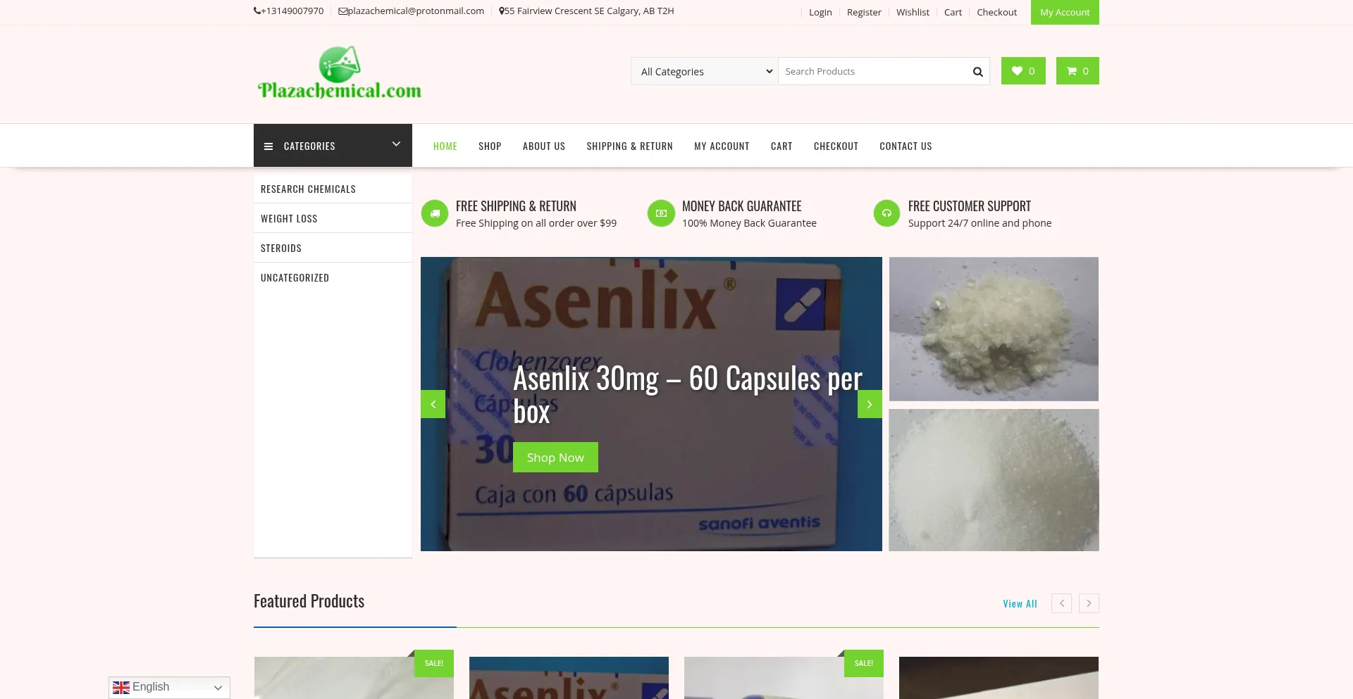 Website screenshot of Plazachemical.com