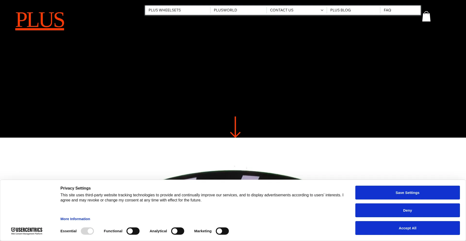 Website screenshot of Pluswheels.co.za