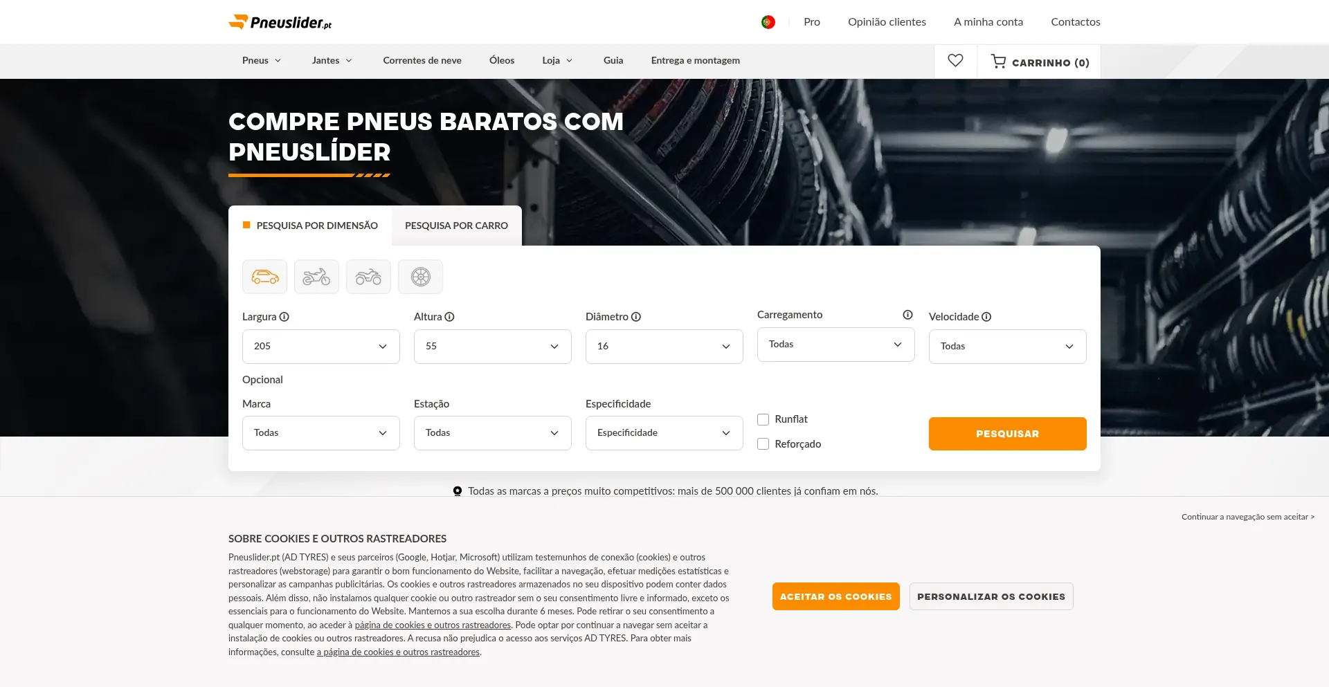Pneuslider.pt Screenshot