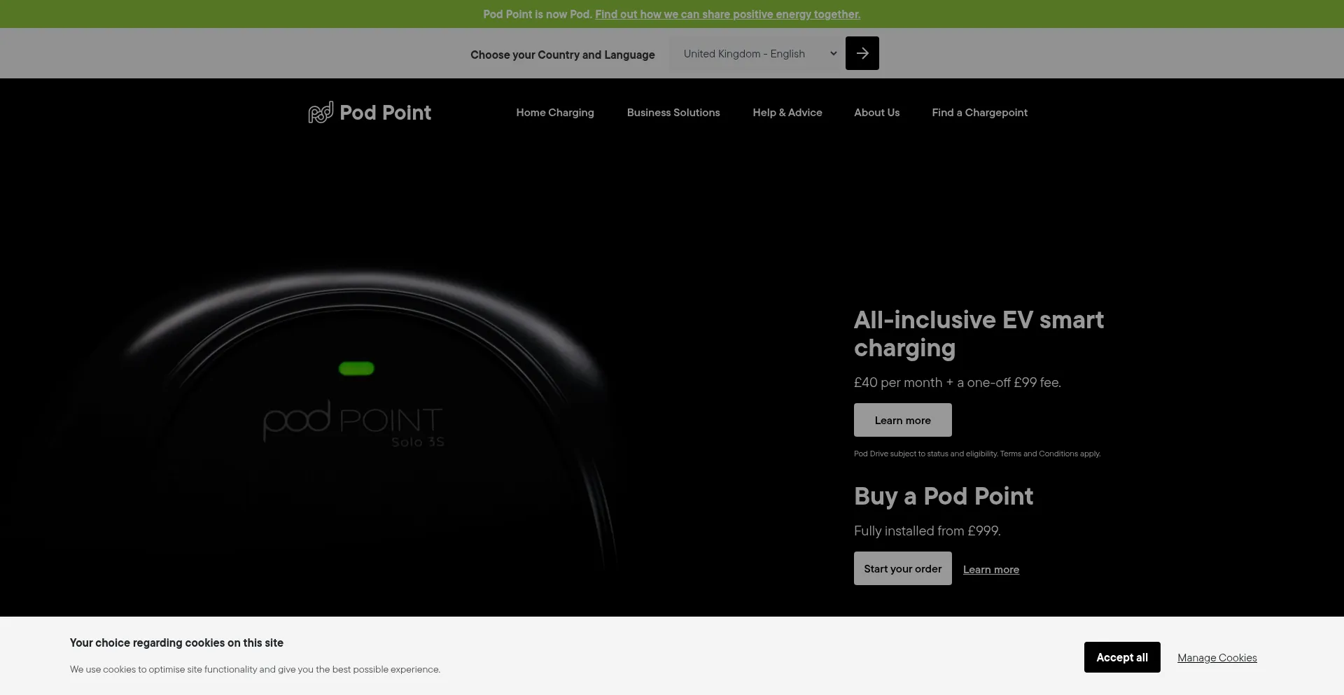 Pod-point.com Screenshot