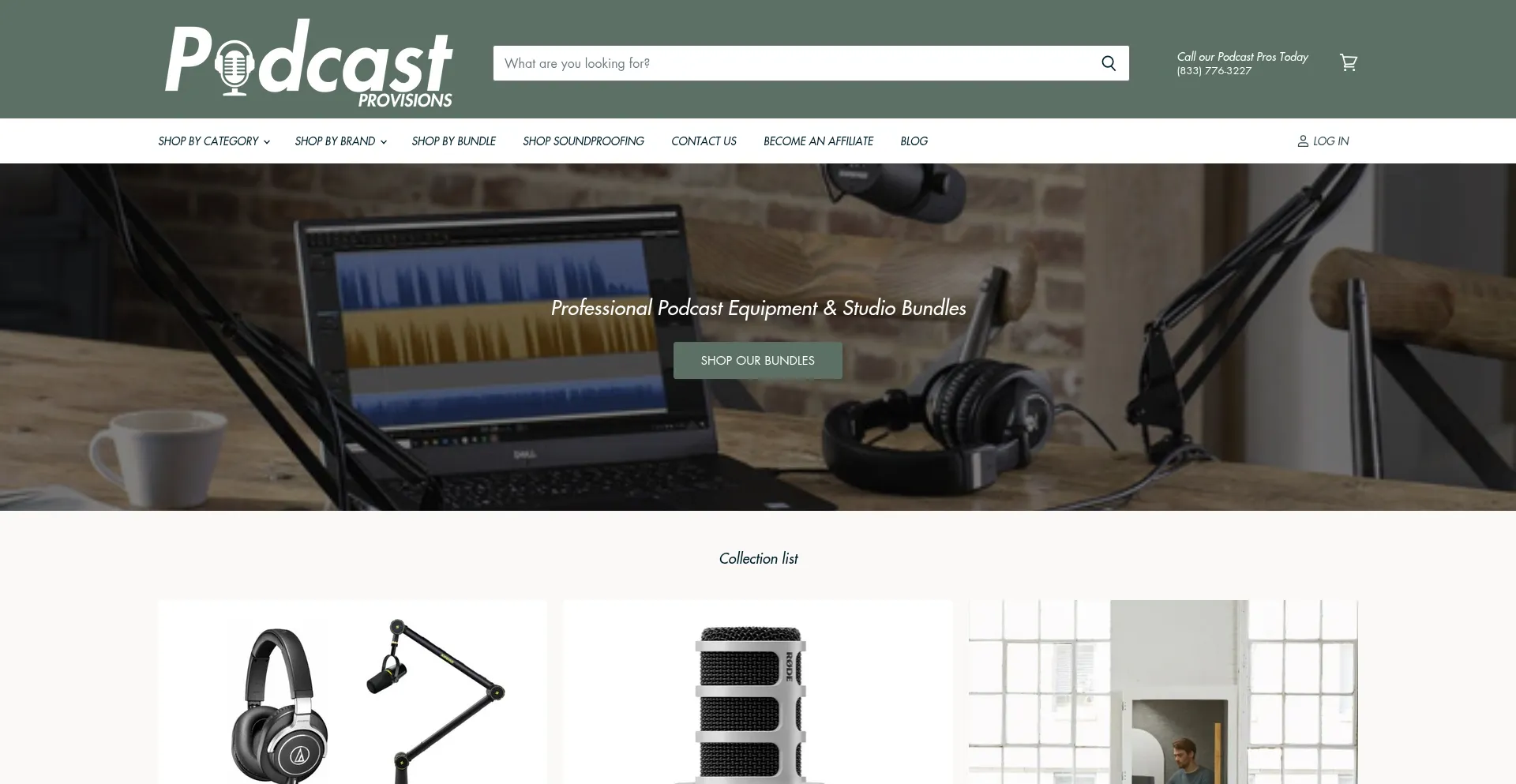 Website screenshot of Podcastprovisions.com