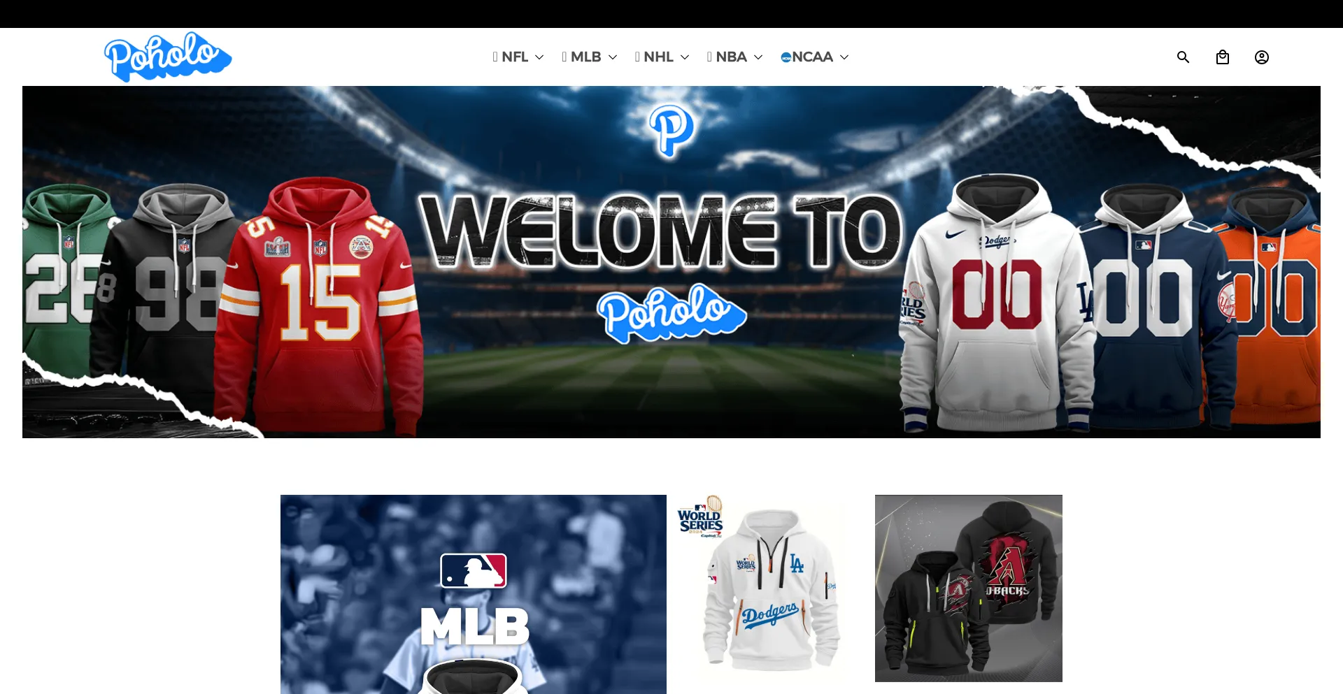 Website screenshot of Poholo.com