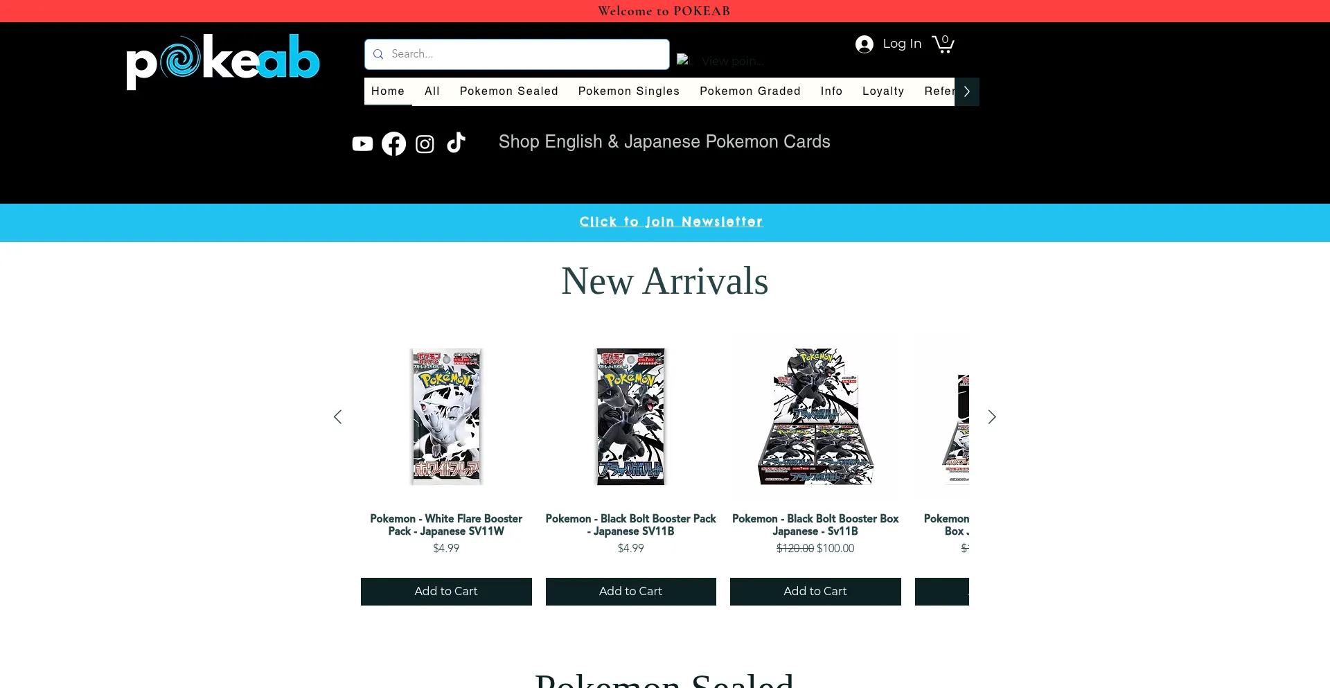 Website screenshot of Pokeab.com