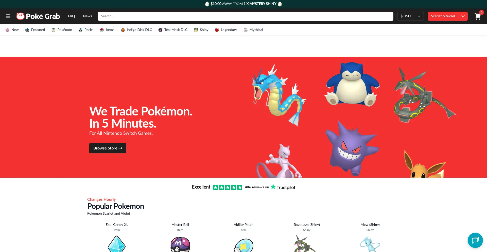 Pokegrab.com Screenshot