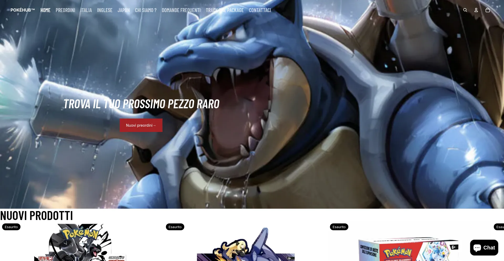 Website screenshot of Pokehubita.store