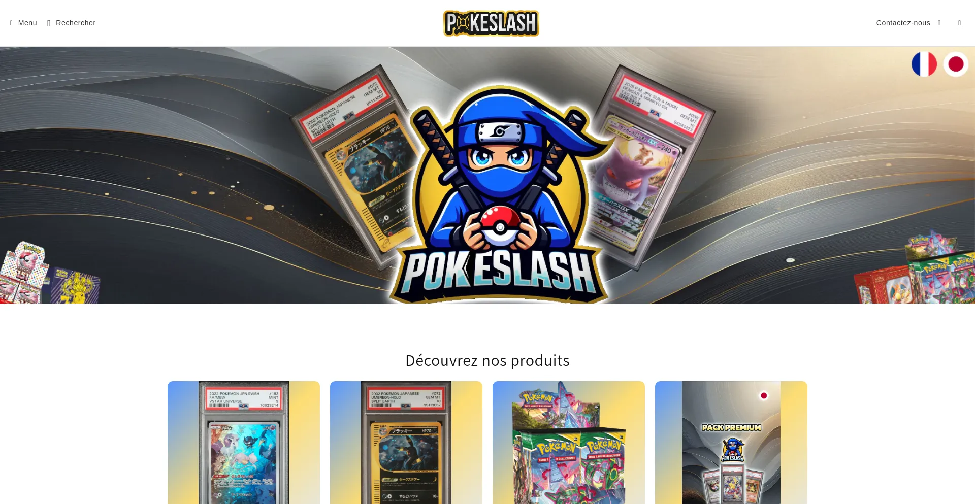 Website screenshot of Pokeslash.fr