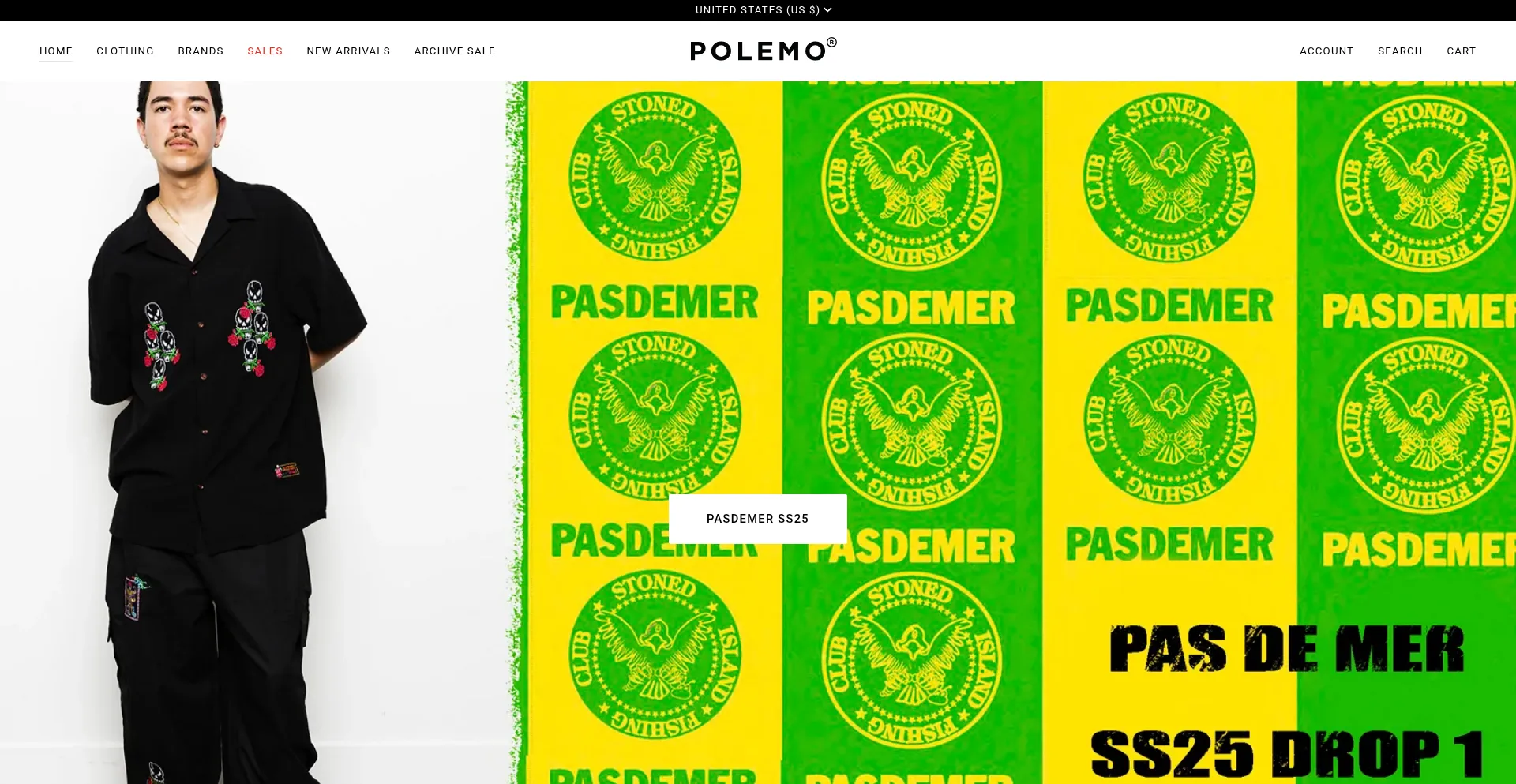 Website screenshot of Polemoshop.com