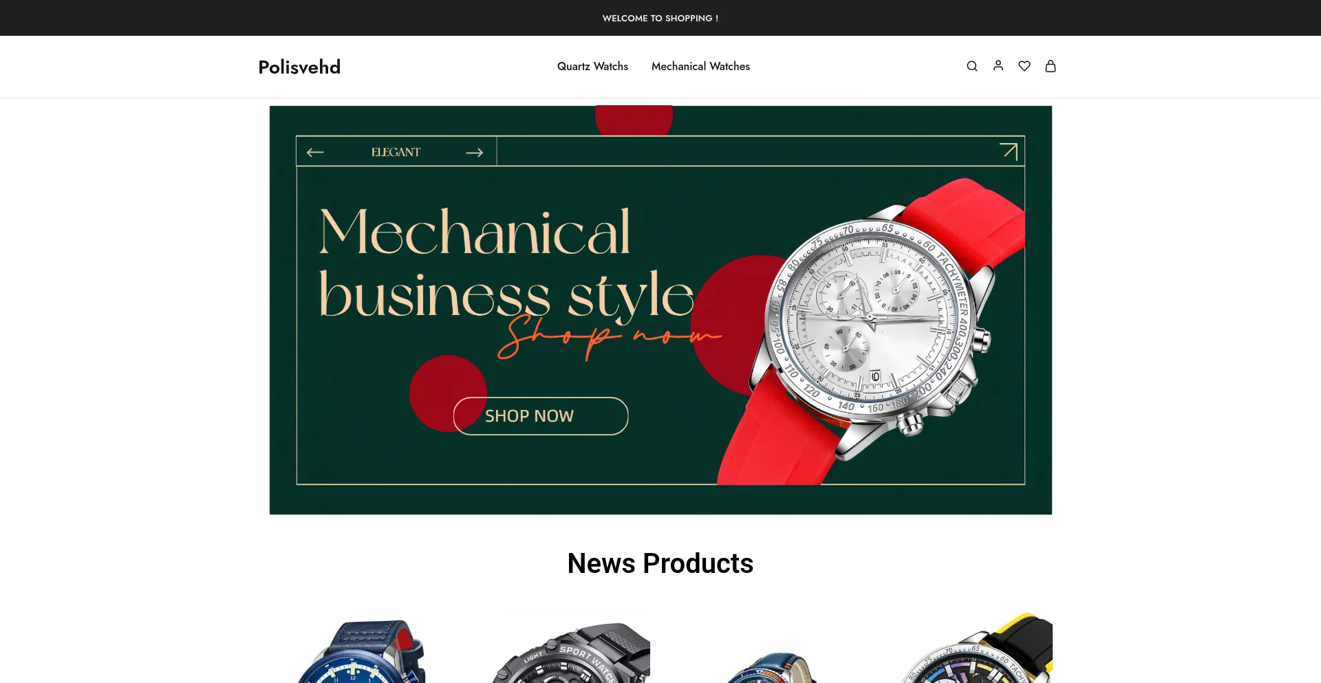Website screenshot of Polisvehd.com