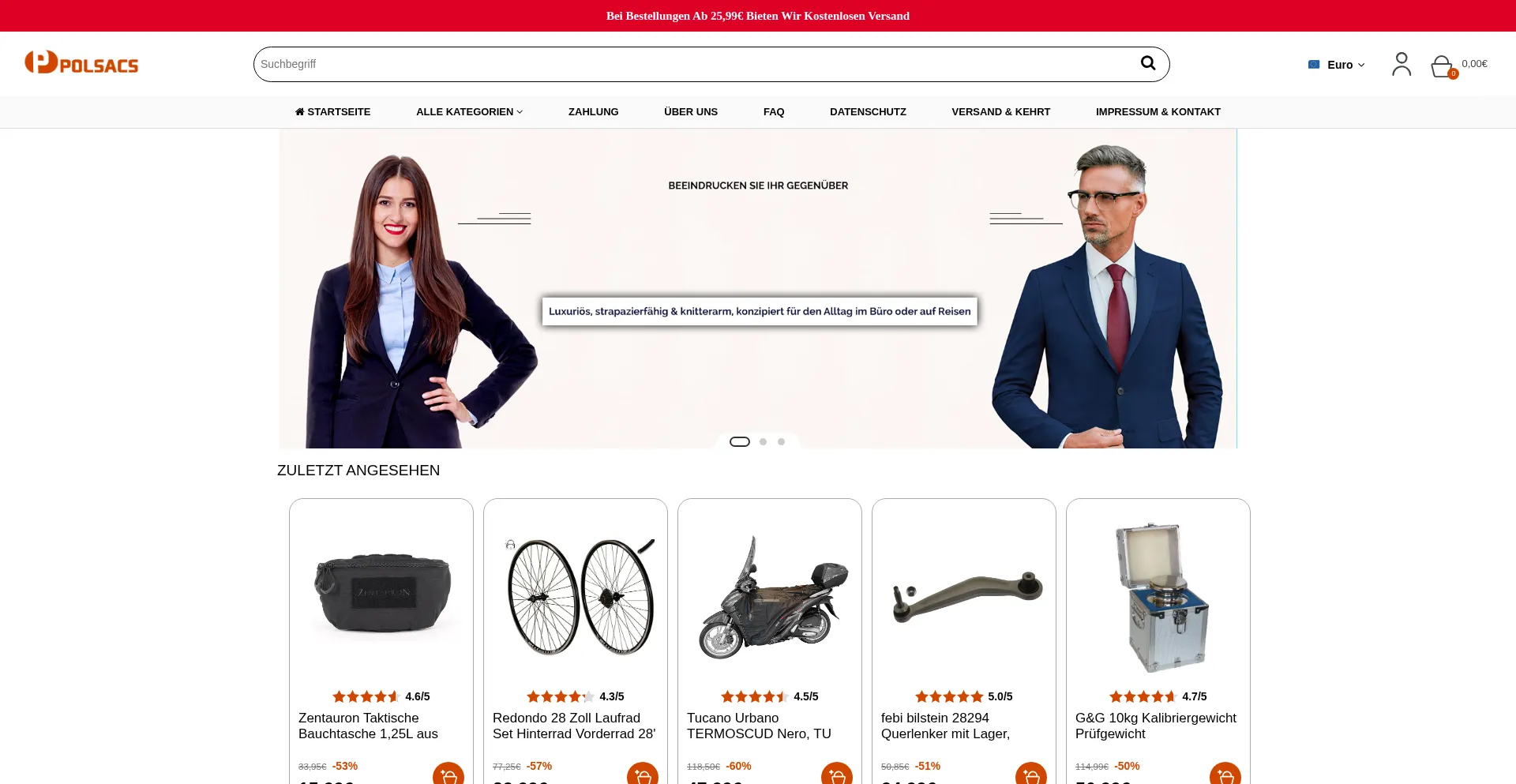 Website screenshot of Polsacs.com