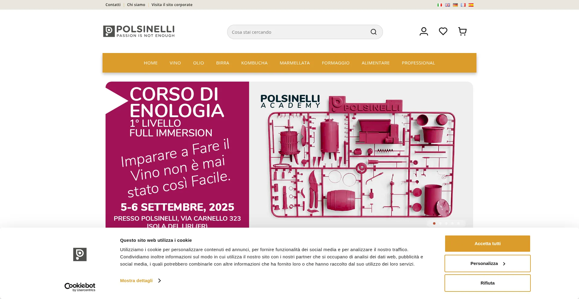 Website screenshot of Polsinelli.it