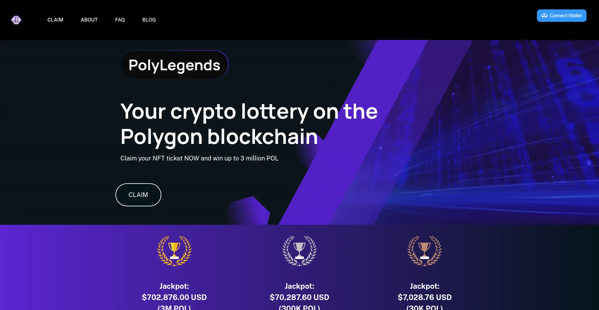 Website screenshot of Polylegends.com