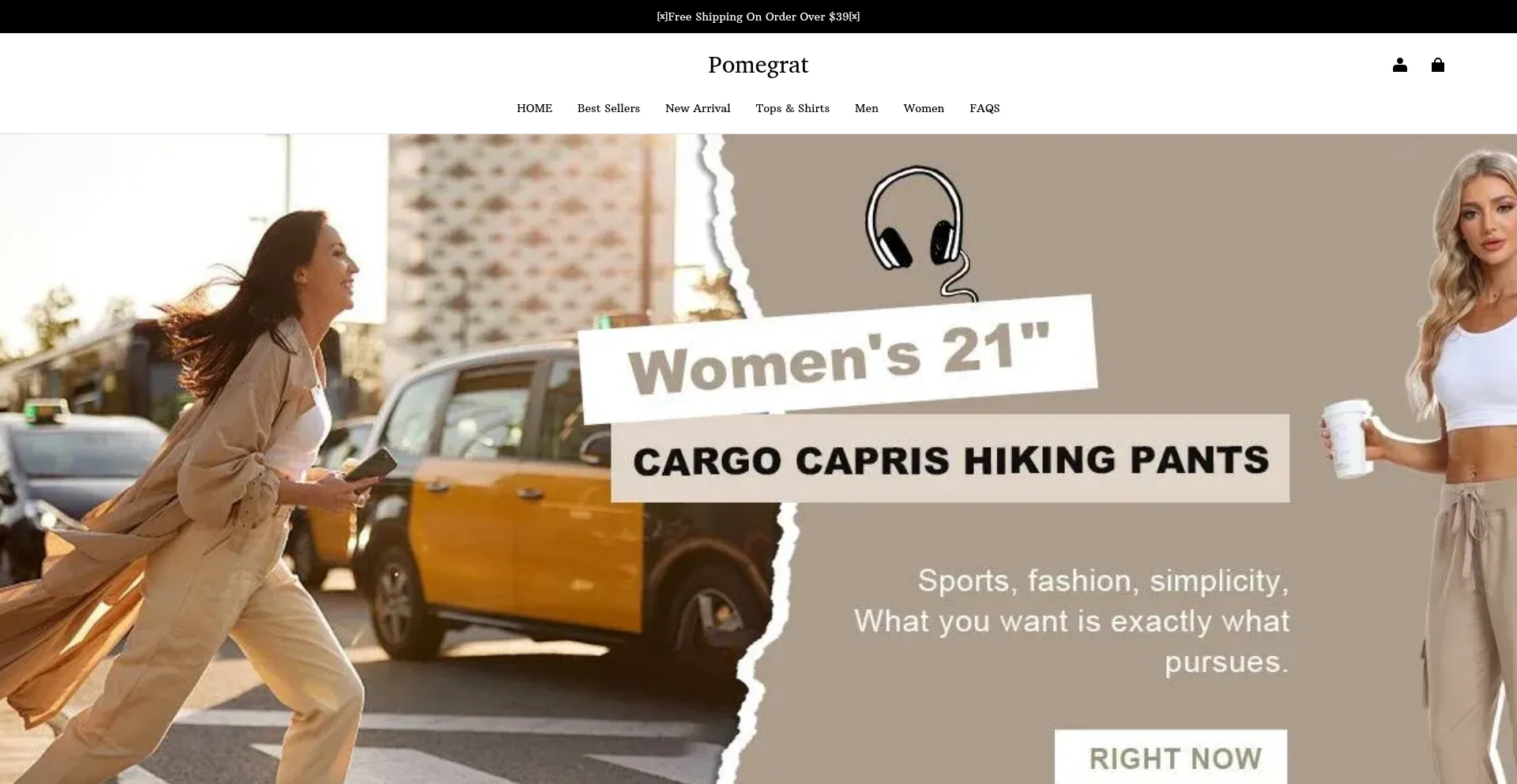 Website screenshot of Pomegrat.com