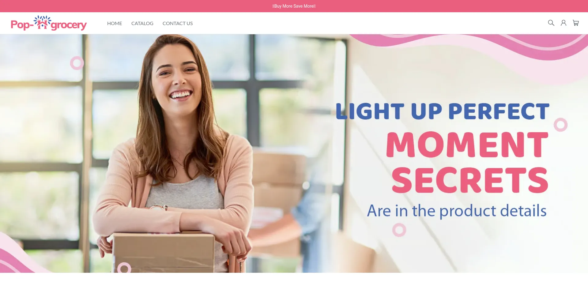 Website screenshot of Pop-grocey.com