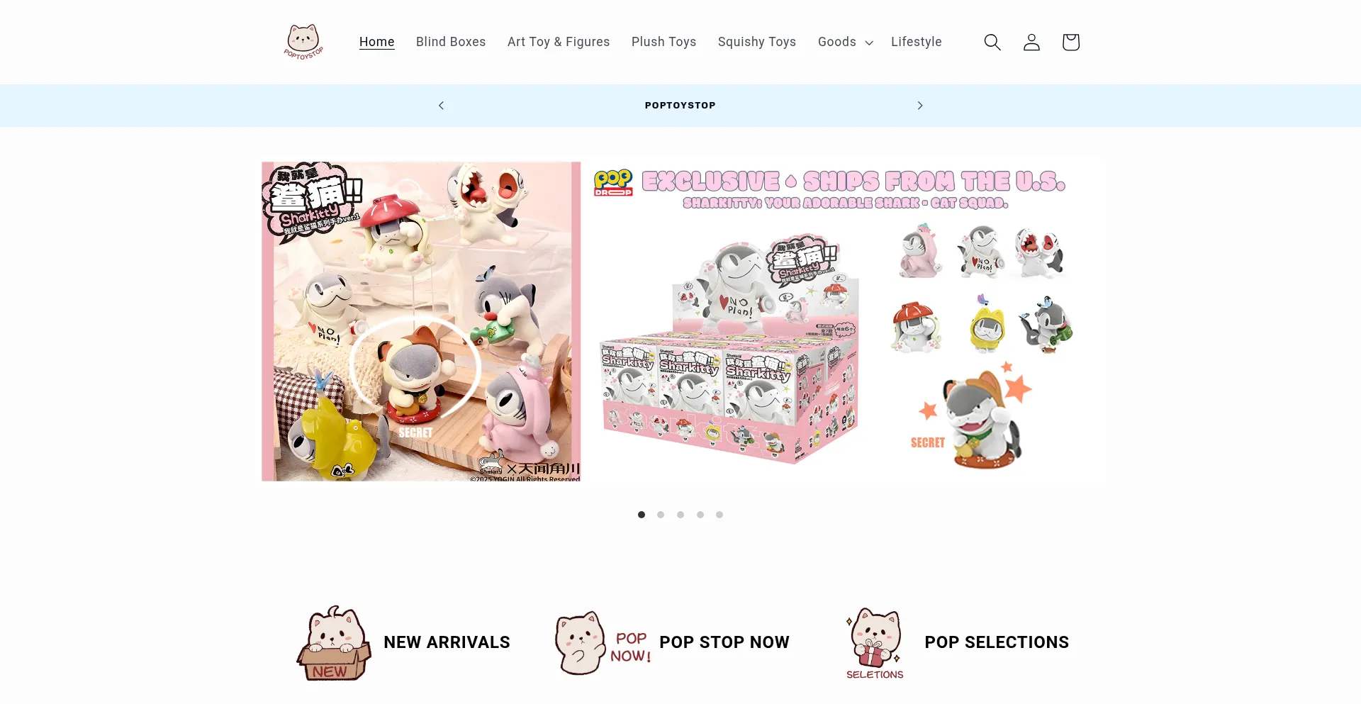 Website screenshot of Poptoystop.com