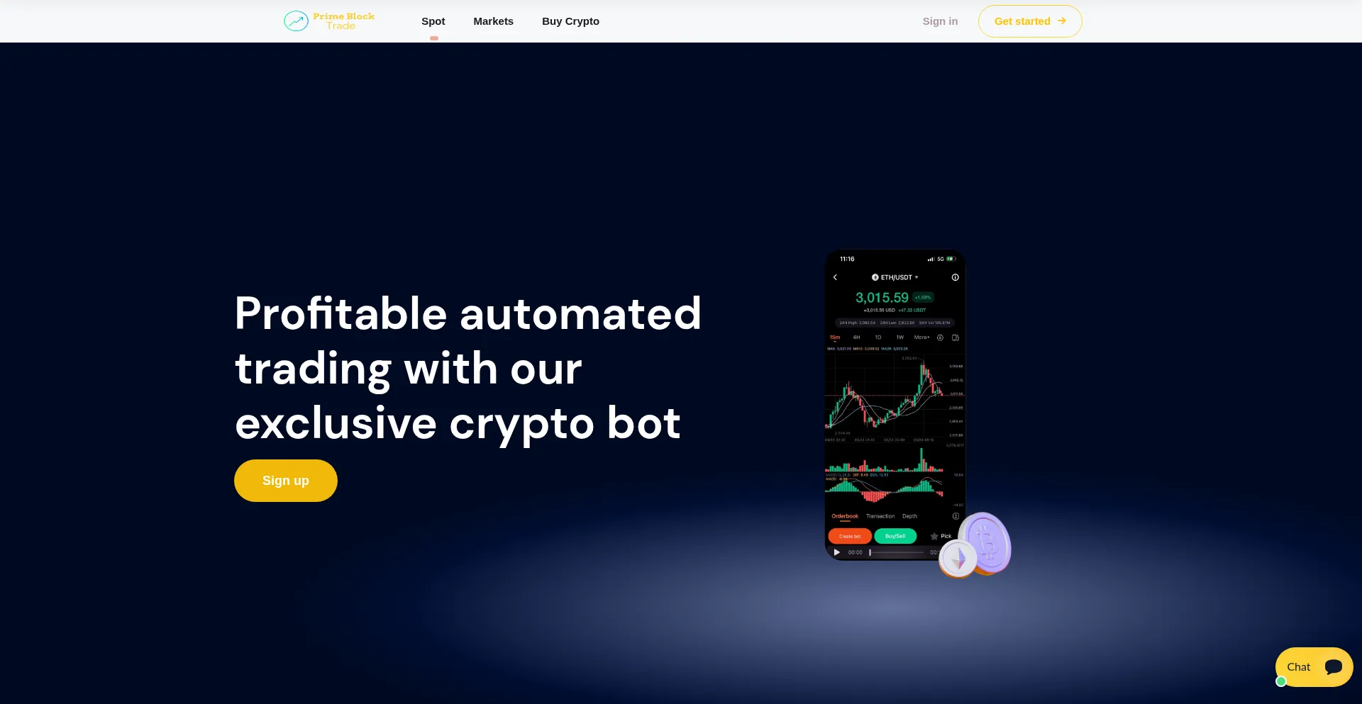 Portal.primeblocktrade.org Screenshot