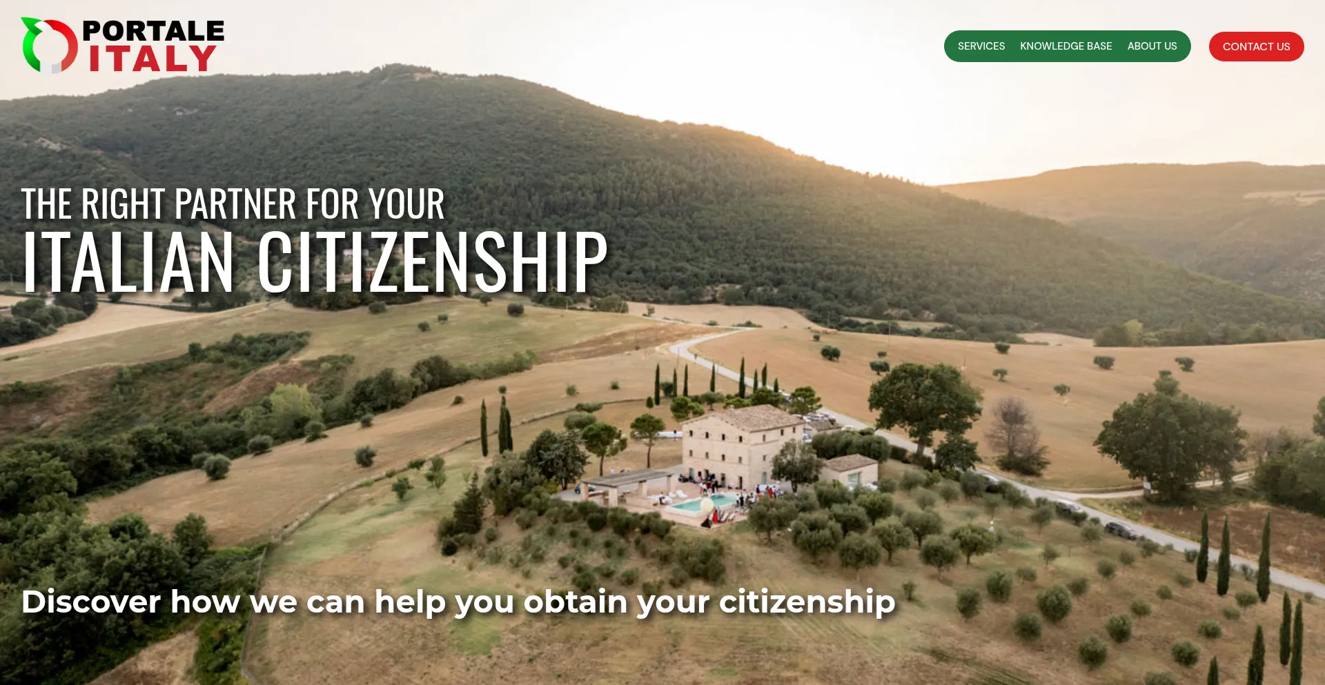 Website screenshot of Portaleitaly.com