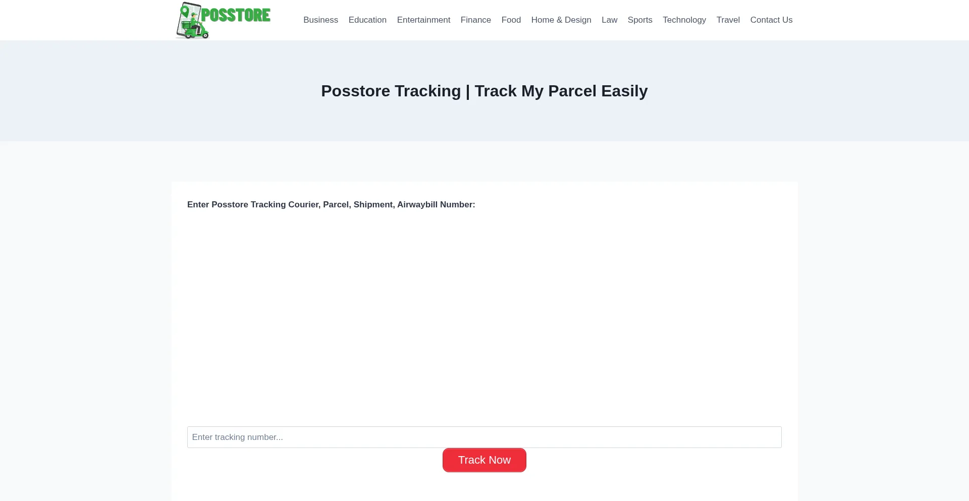 Posstoretracking.com Screenshot